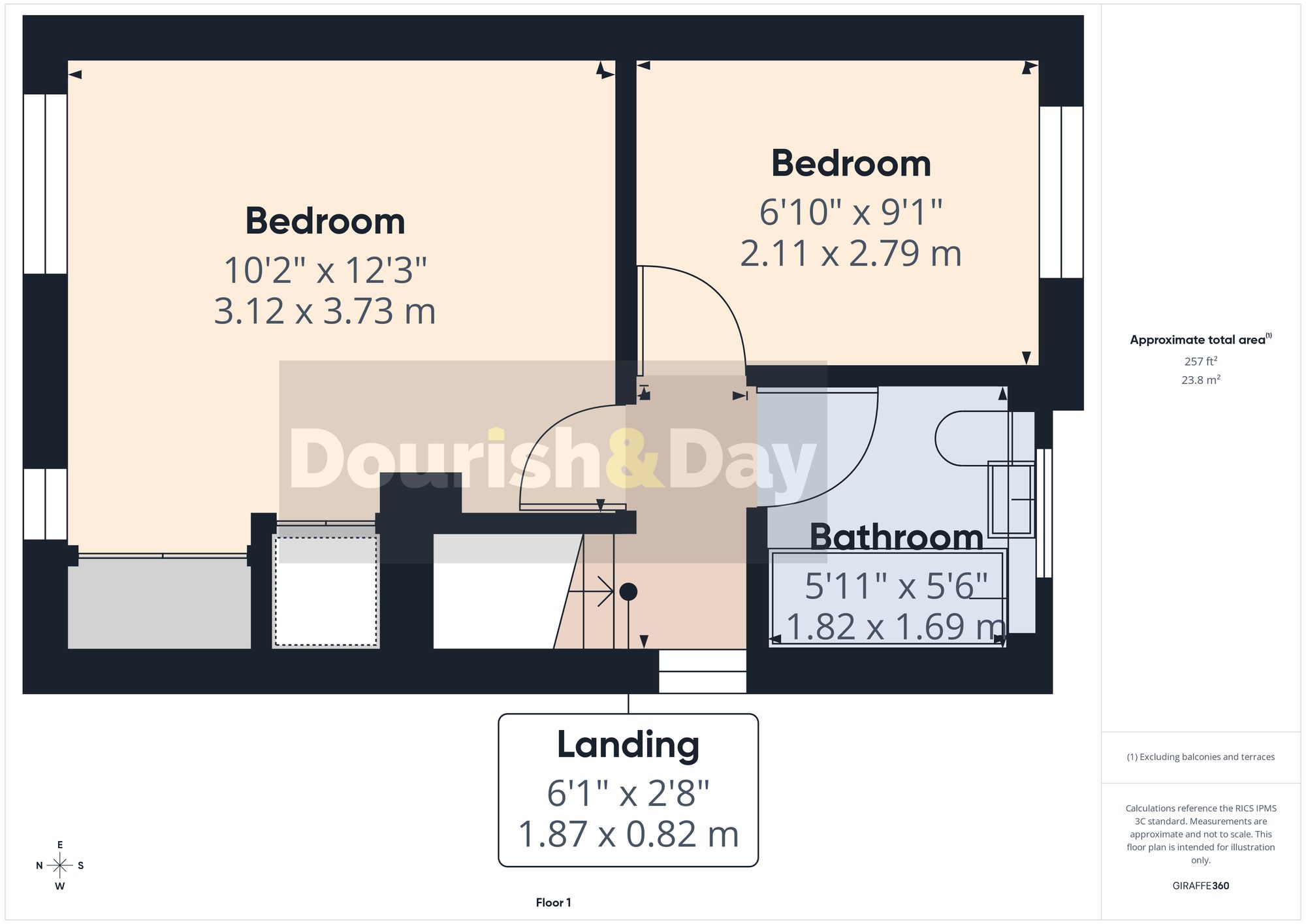 2 bed semi-detached house for sale in Torridge Drive, Stafford, ST17 - Property floorplan