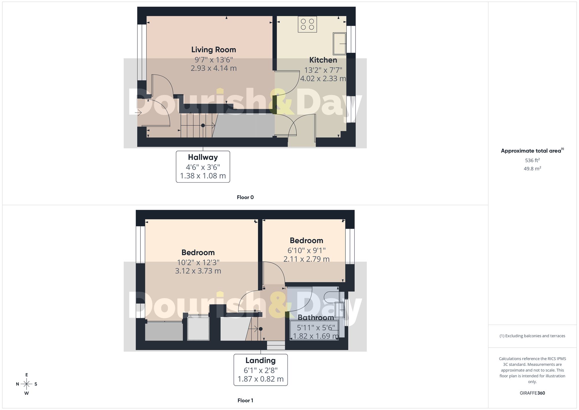 2 bed semi-detached house for sale in Torridge Drive, Stafford, ST17 - Property floorplan