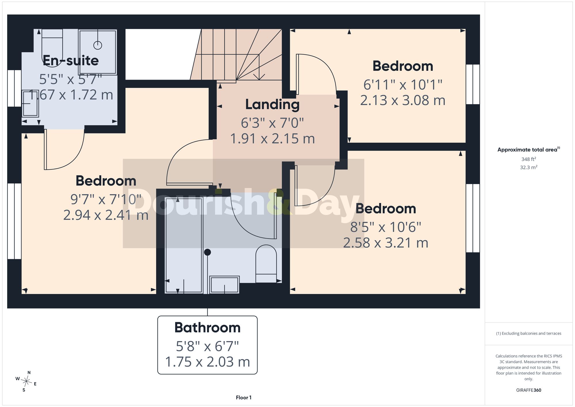 3 bed semi-detached house for sale in Till View, Stafford, ST16 - Property floorplan