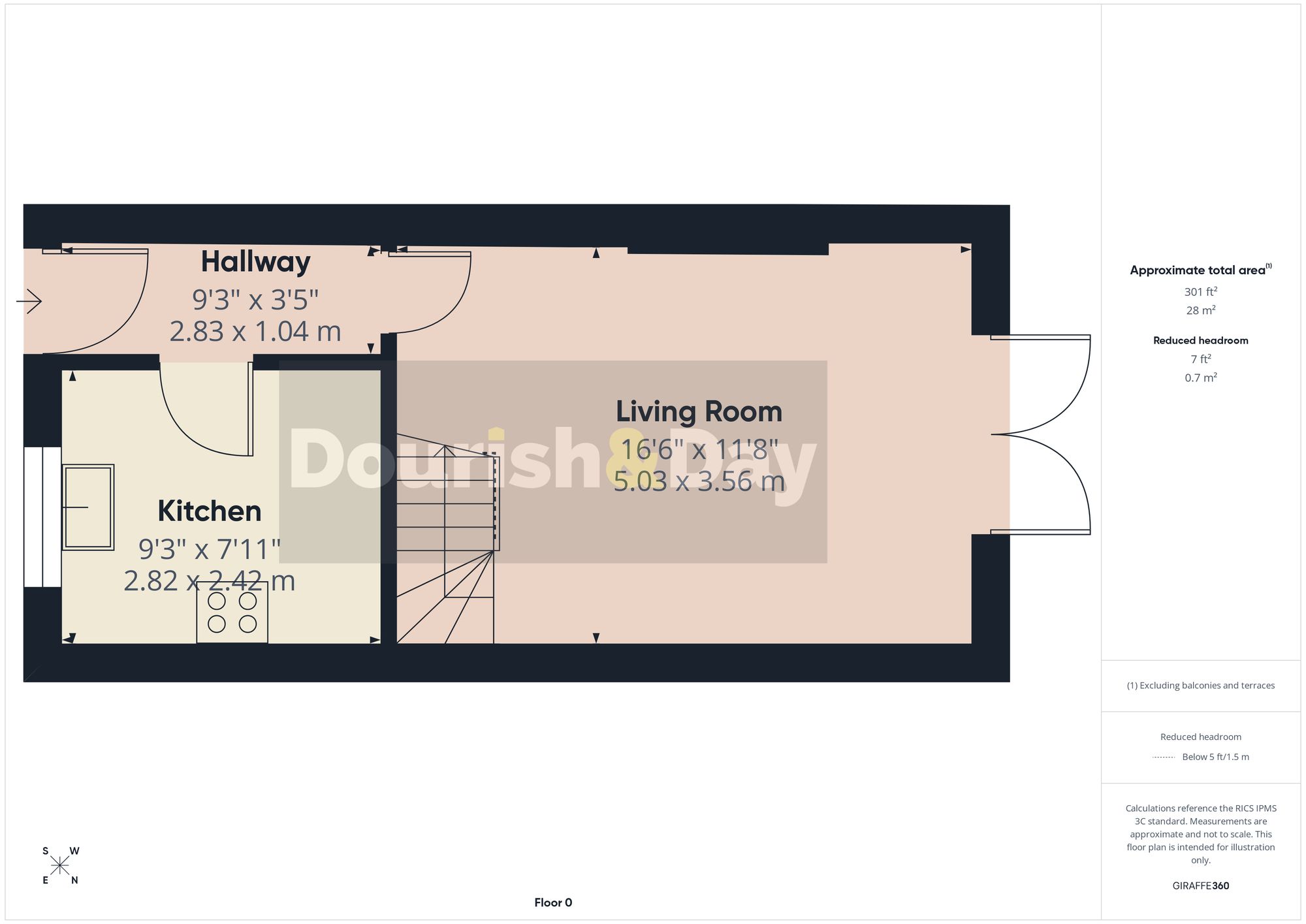 2 bed terraced house for sale in Grissom Close, Stafford, ST16 - Property floorplan