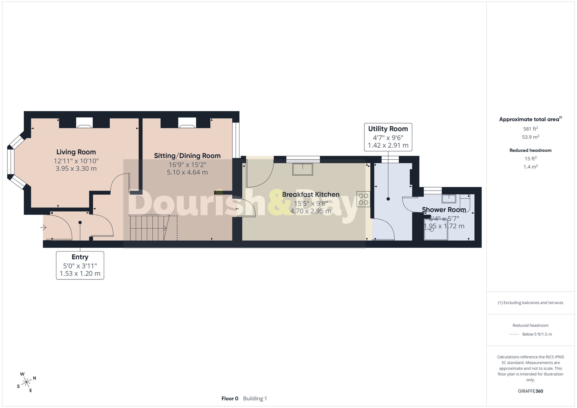 3 bed mid-terraced house for sale in Station Road, Whitchurch, SY13 - Property floorplan