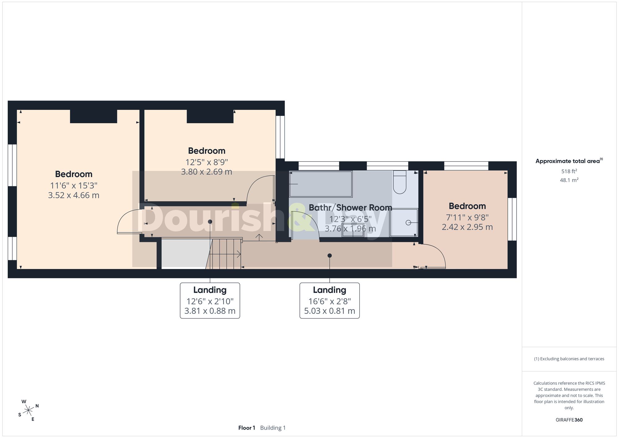 3 bed mid-terraced house for sale in Station Road, Whitchurch, SY13 - Property floorplan