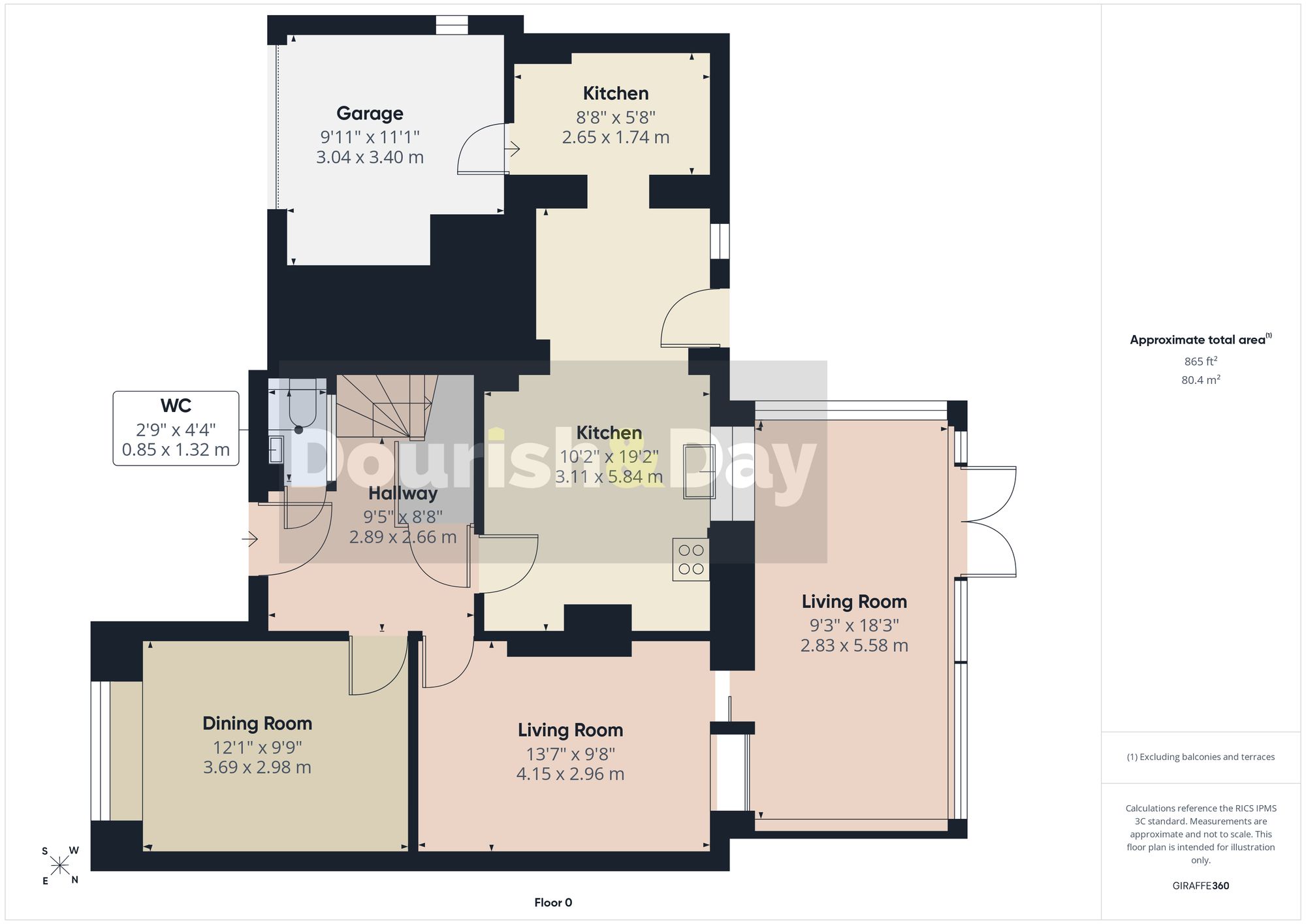 3 bed semi-detached house for sale in Nelson Way, Stafford, ST17 - Property floorplan