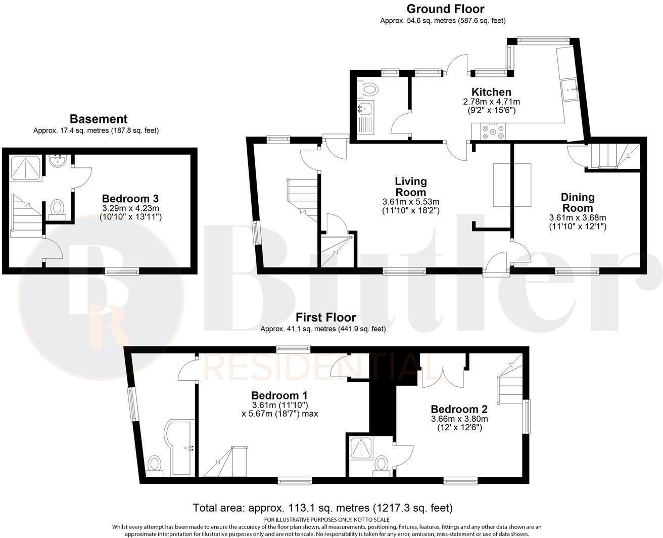 3 bed cottage for sale in Aspenden, Buntingford - Property Floorplan