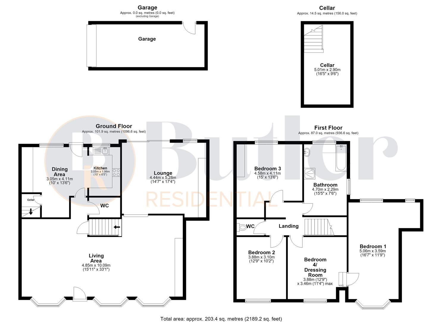 4 bed semi-detached house for sale in Hitchin Street, Baldock - Property Floorplan