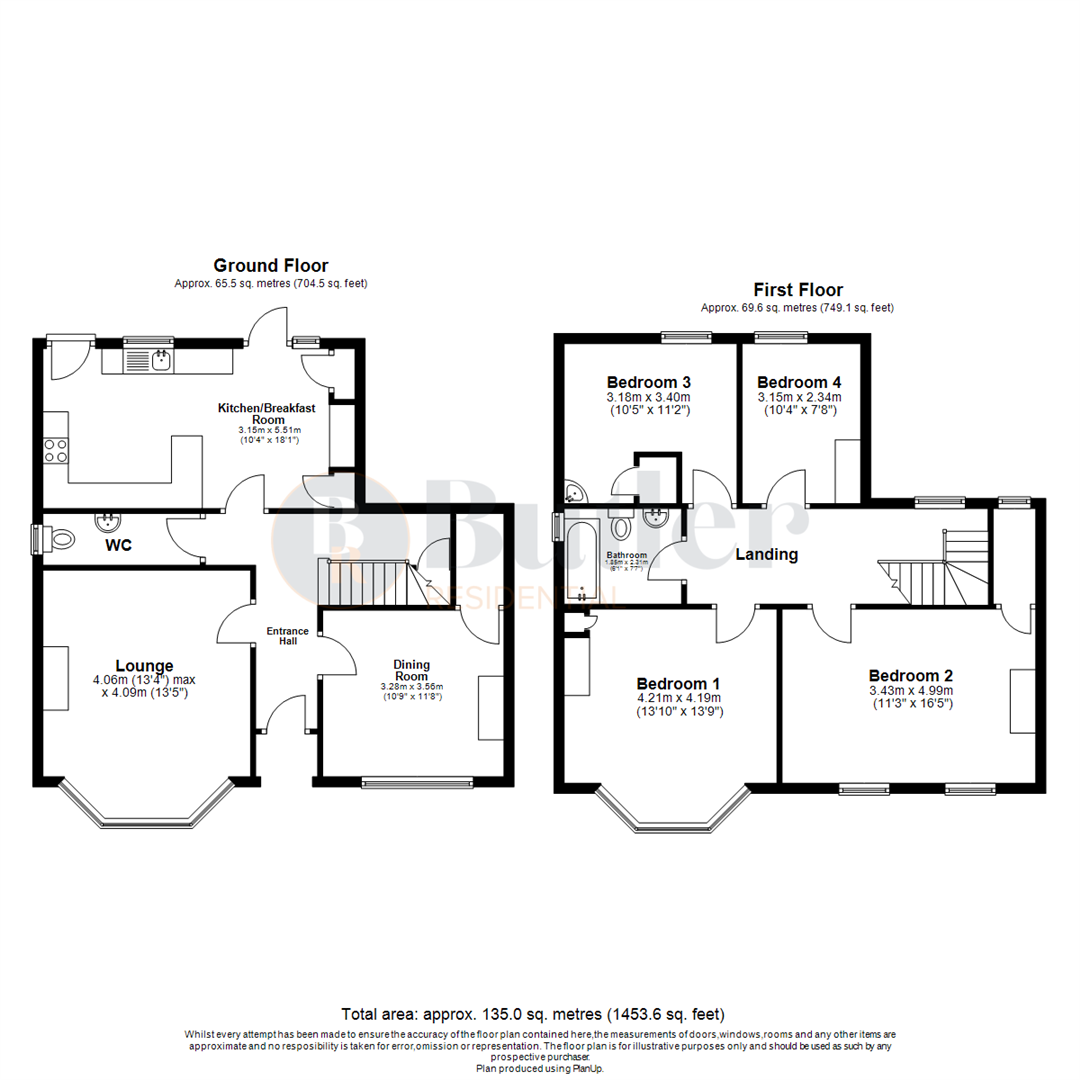 4 bed semi-detached house for sale in Shaftesbury Avenue, Bedford - Property Floorplan