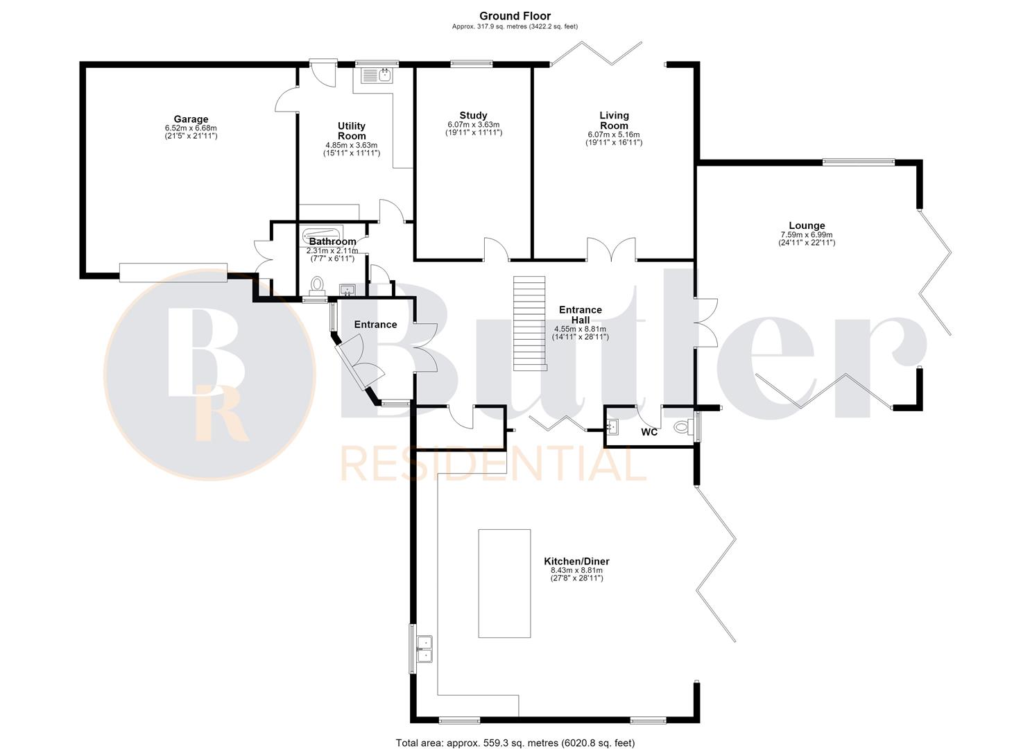 5 bed detached house for sale in Wintringham, St. Neots - Property Floorplan