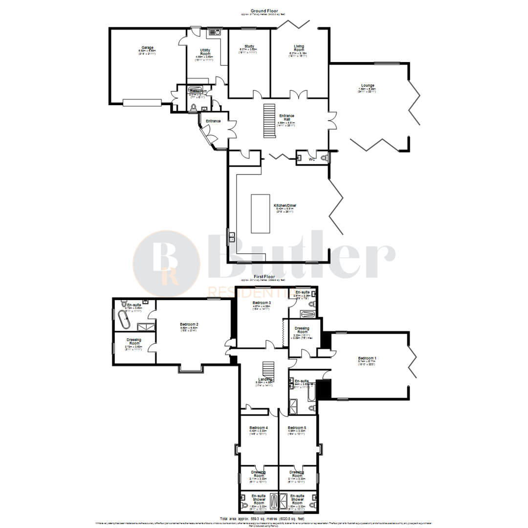 5 bed detached house for sale in Wintringham, St. Neots - Property Floorplan