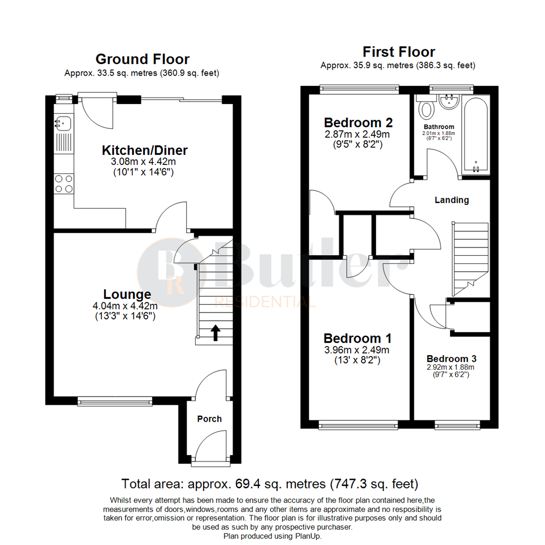 3 bed house for sale in Church Field, Ware - Property Floorplan