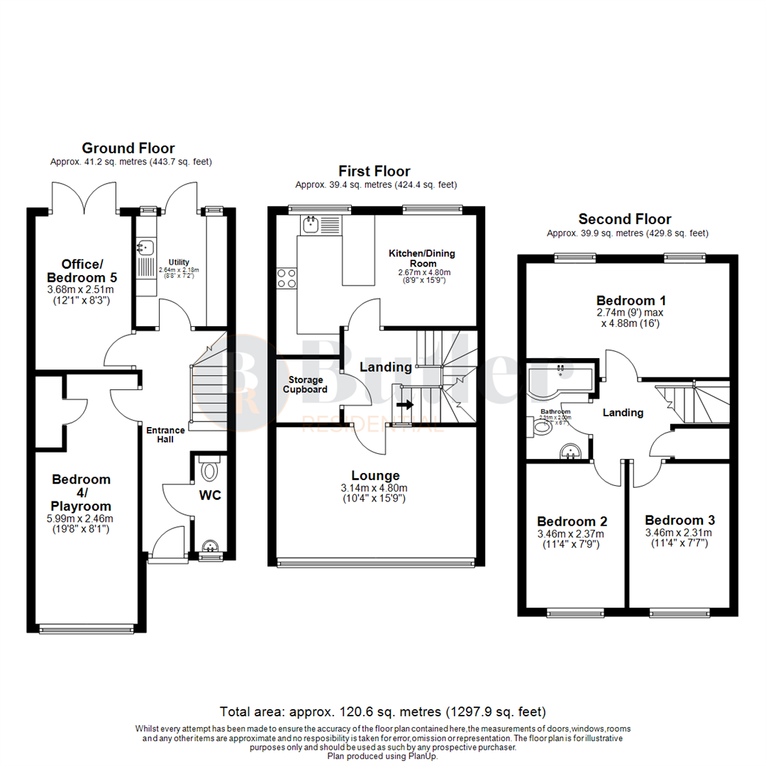 4 bed house for sale in Angotts Mead, Stevenage - Property Floorplan