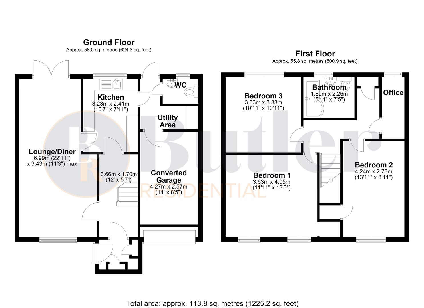 3 bed end of terrace house for sale in Barndicott, Welwyn Garden City - Property Floorplan