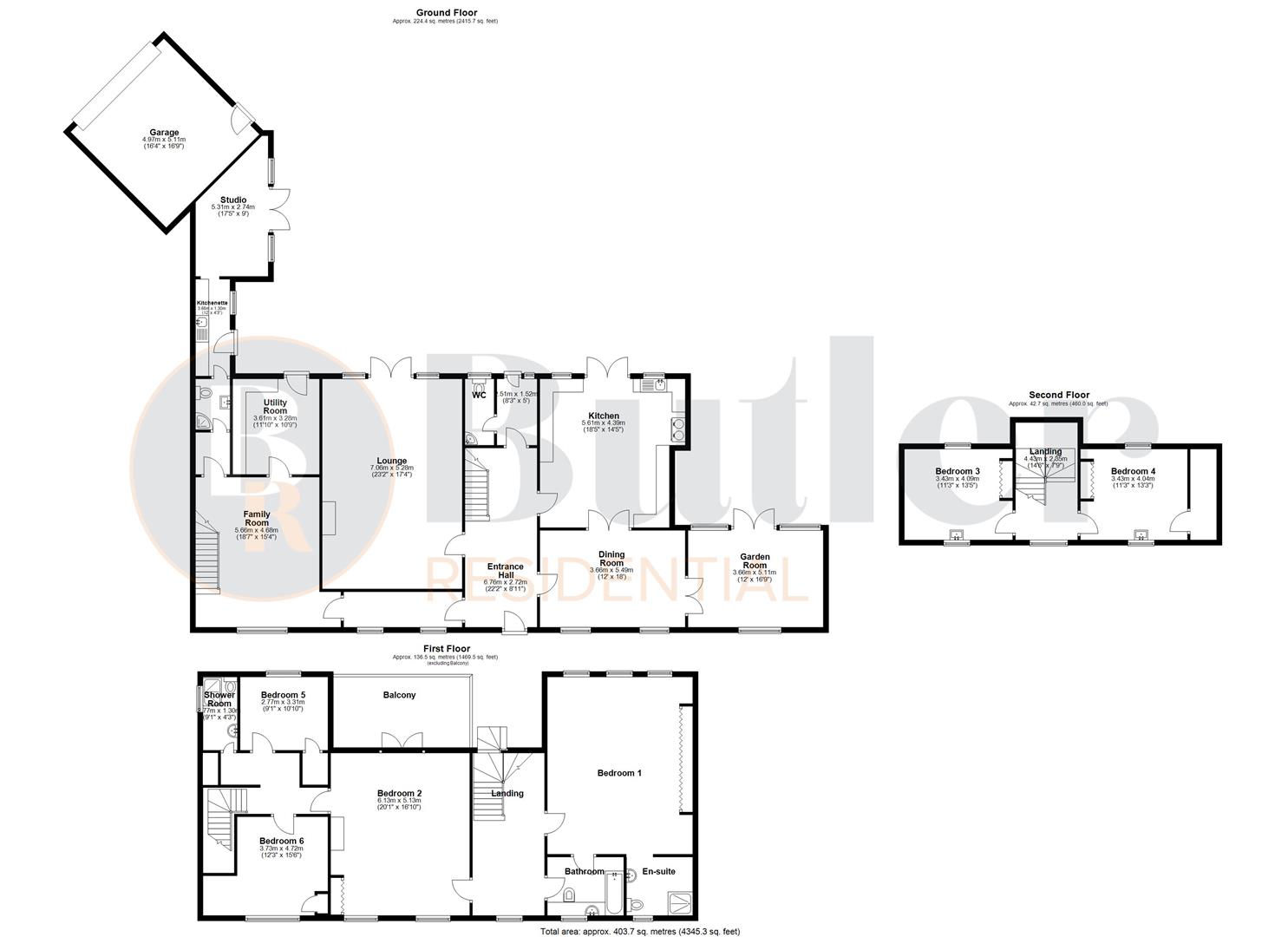 7 bed detached house for sale in Silver Street, St. Neots - Property Floorplan