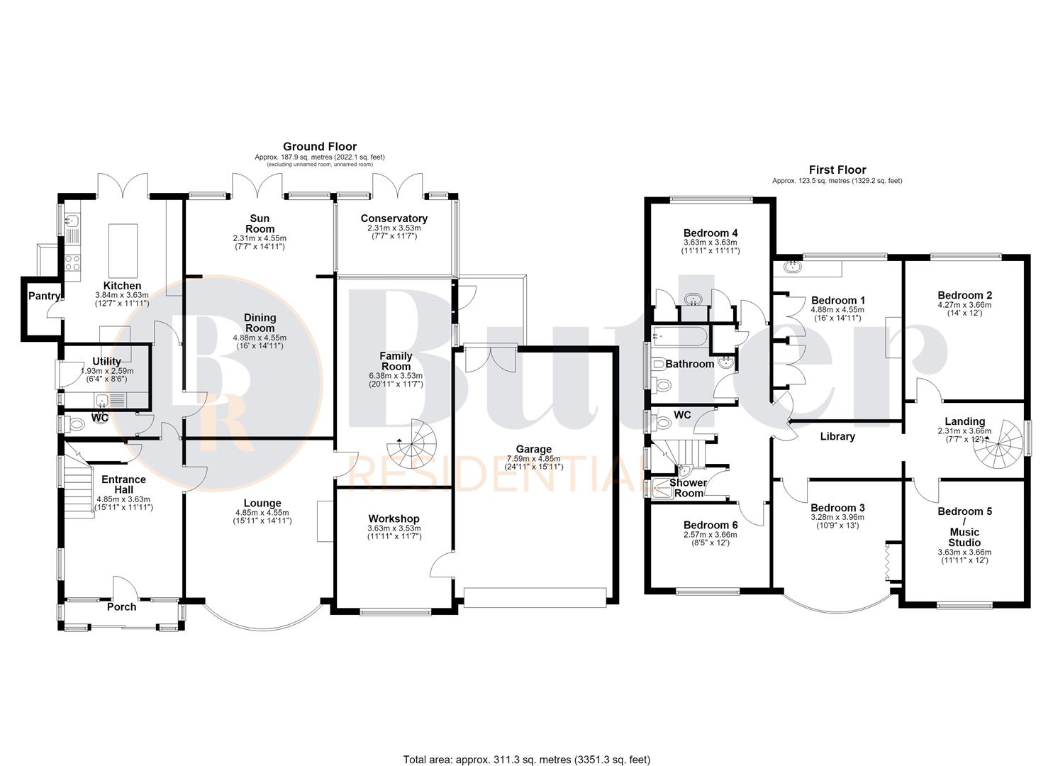 6 bed detached house for sale in Perry Road, St. Neots - Property Floorplan