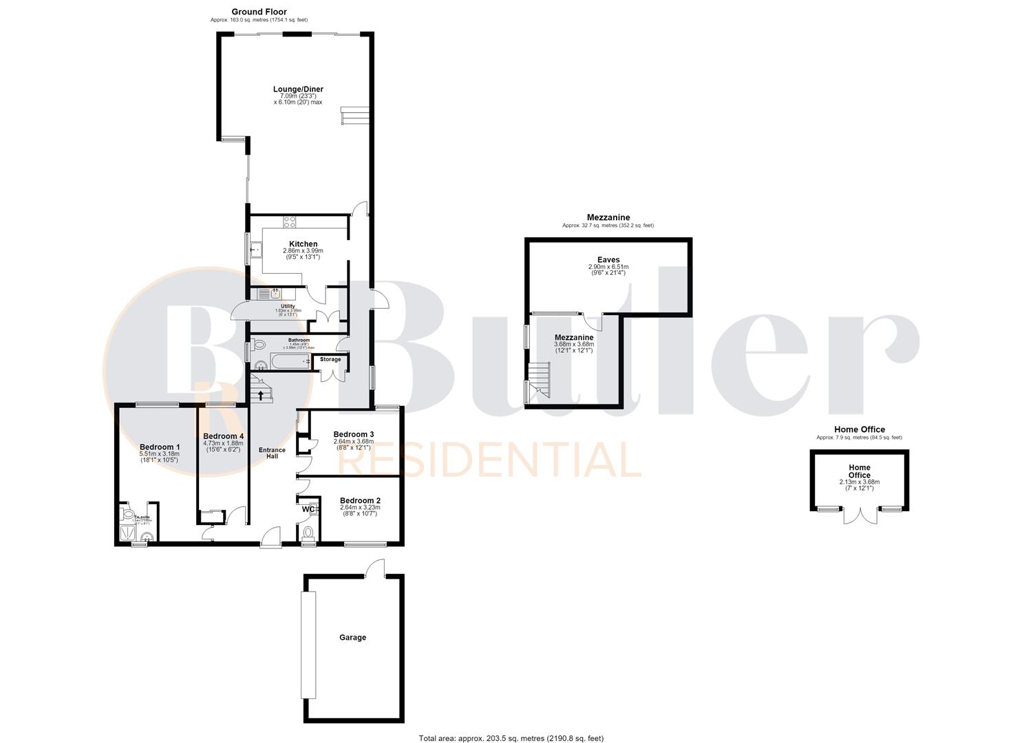 4 bed detached bungalow for sale in Benington Road, Stevenage - Property Floorplan