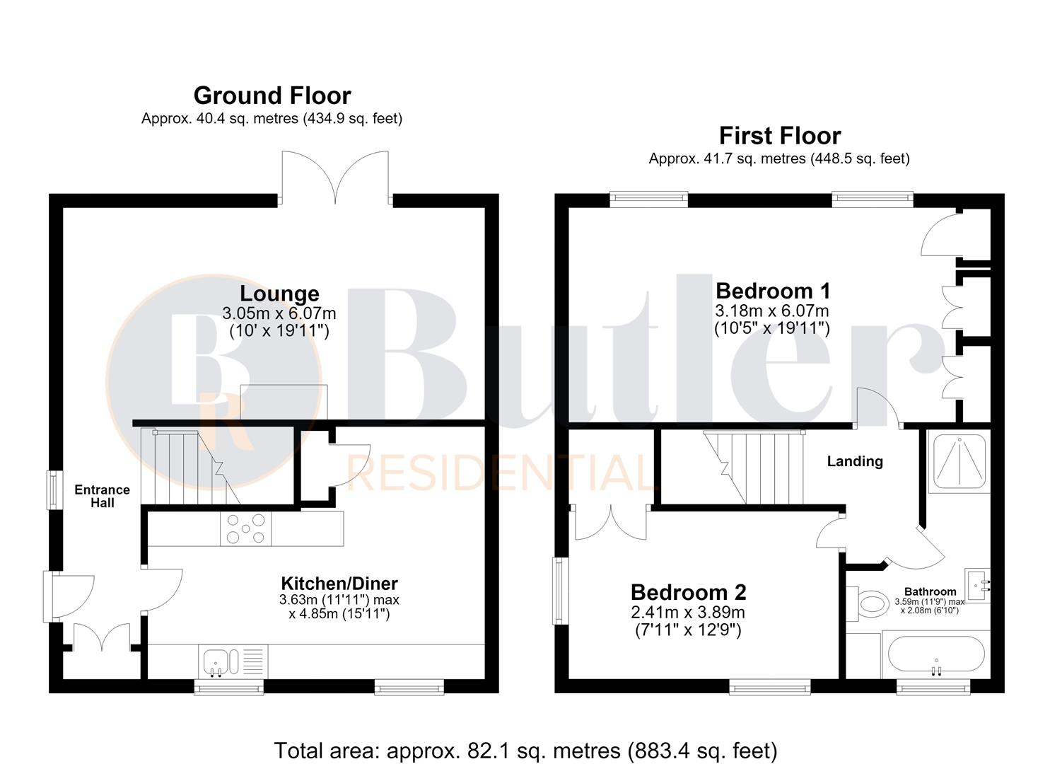 2 bed end of terrace house for sale in Nightingale Walk, Stevenage - Property Floorplan