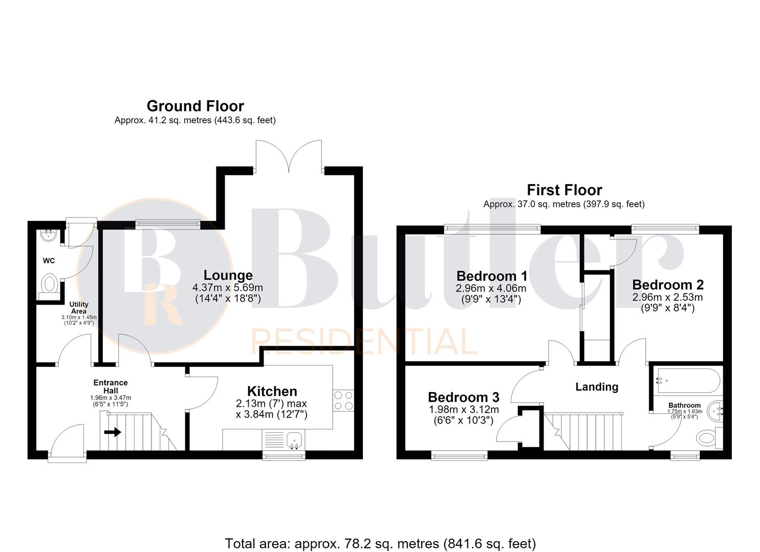 3 bed terraced house for sale in Wychdell, Stevenage - Property Floorplan