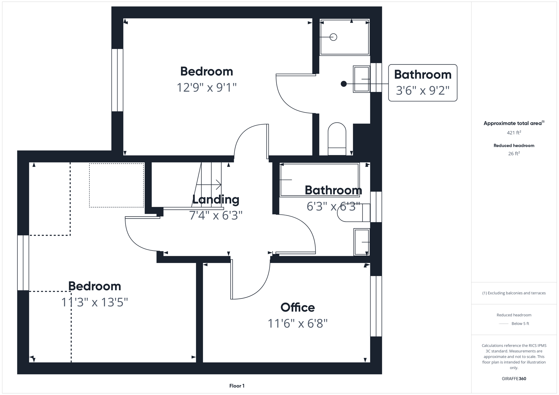 3 bed detached house for sale in Swan Lane, New Ollerton, NG22 - Property floorplan