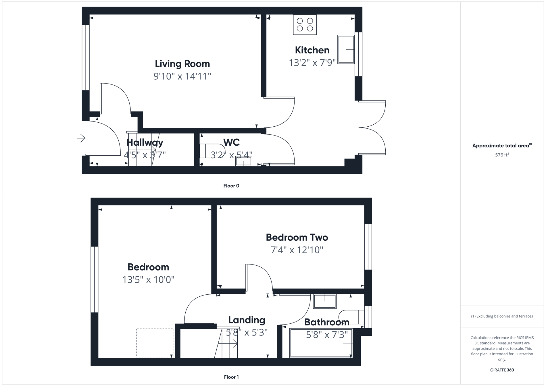 2 bed semi-detached house for sale in Headstock Close, New Ollerton, NG22 - Property floorplan