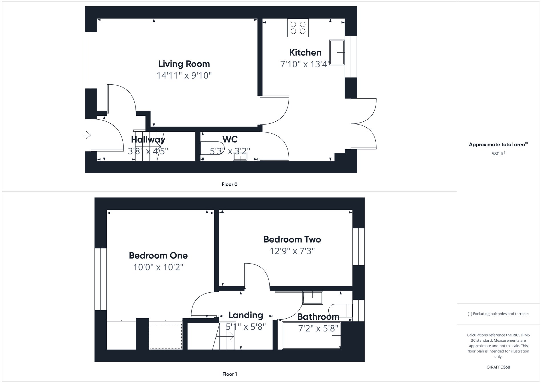 2 bed semi-detached house for sale in Parkgate Close, New Ollerton, NG22 - Property floorplan