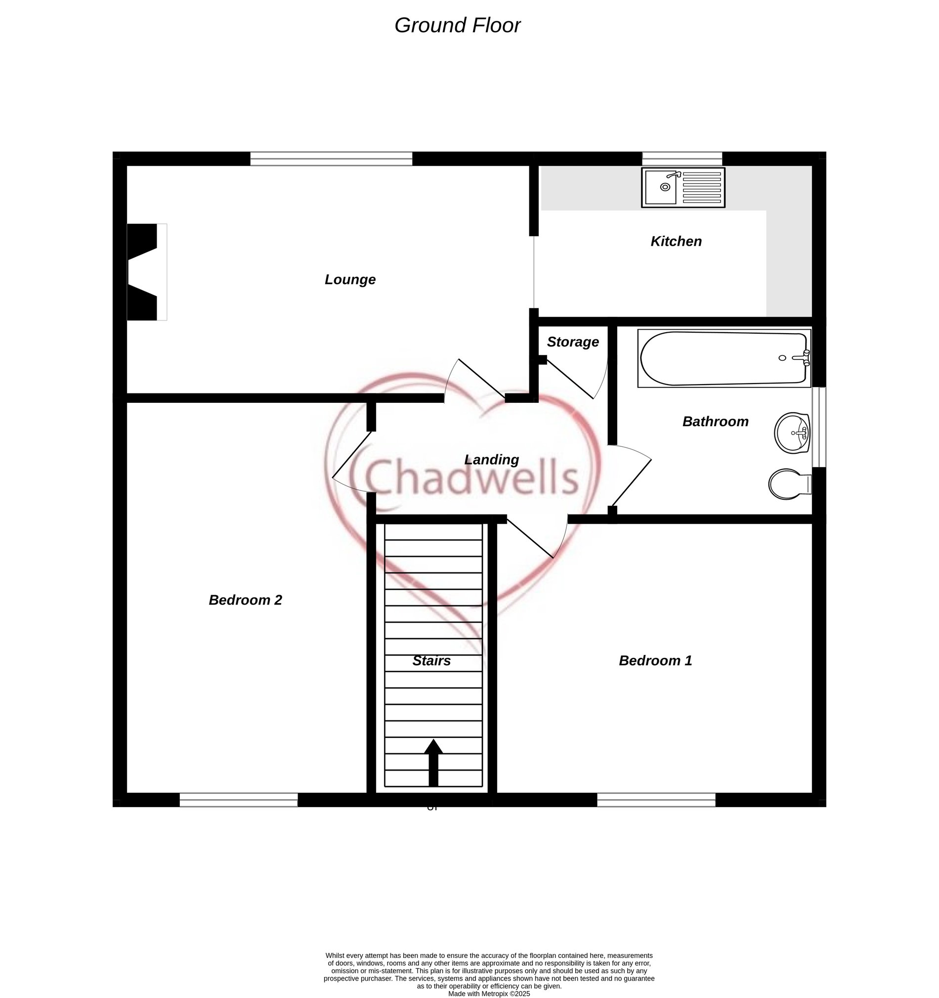 2 bed flat for sale in Church View, Ollerton, NG22 - Property floorplan