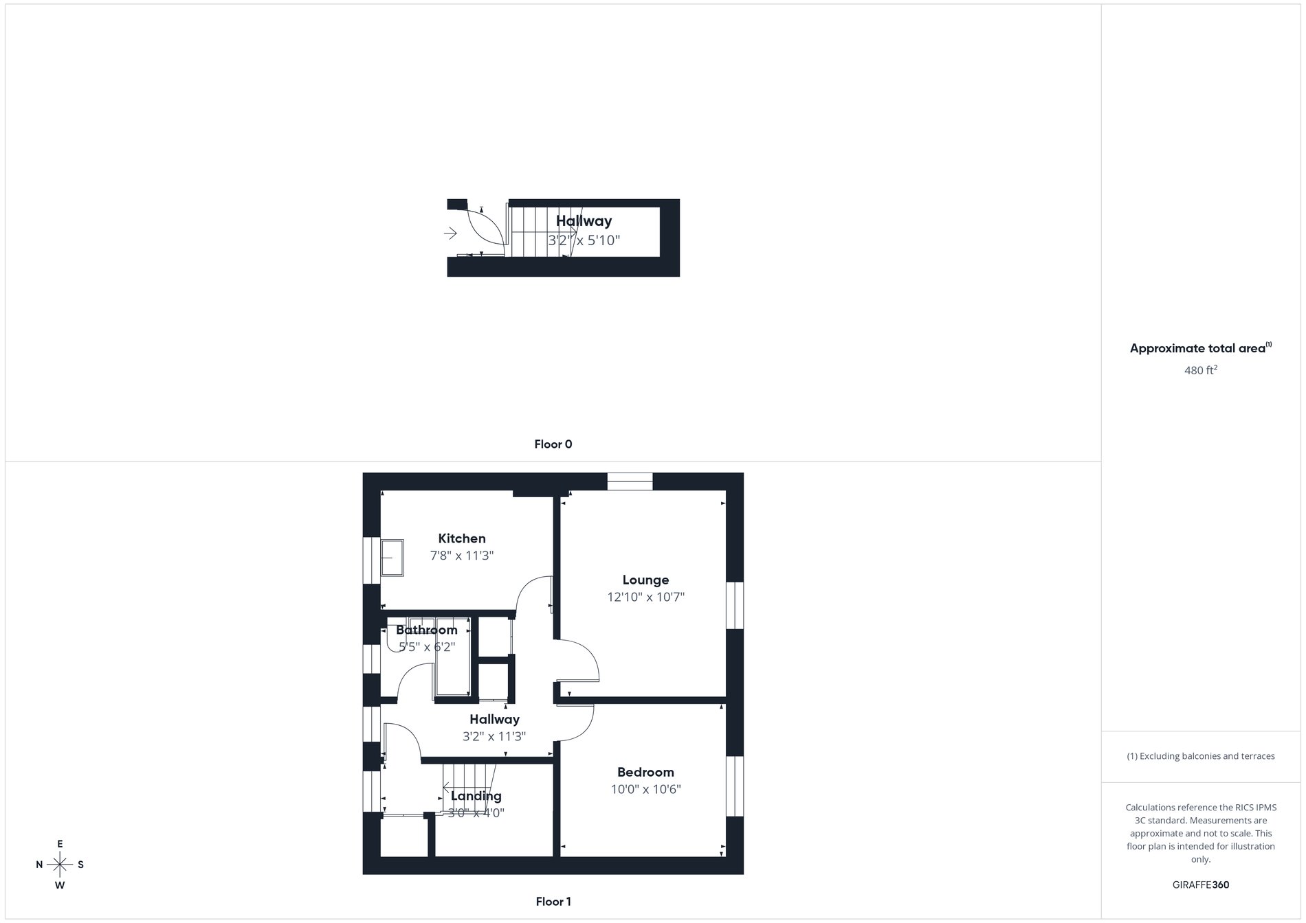 1 bed flat for sale in Bentinck Close, Boughton, NG22 - Property floorplan