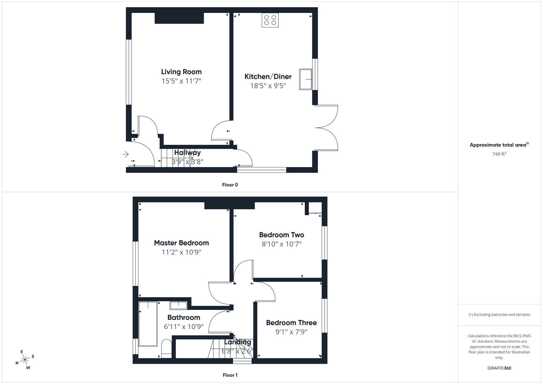3 bed semi-detached house for sale in Mickledale Lane, Bilsthorpe, NG22 - Property floorplan