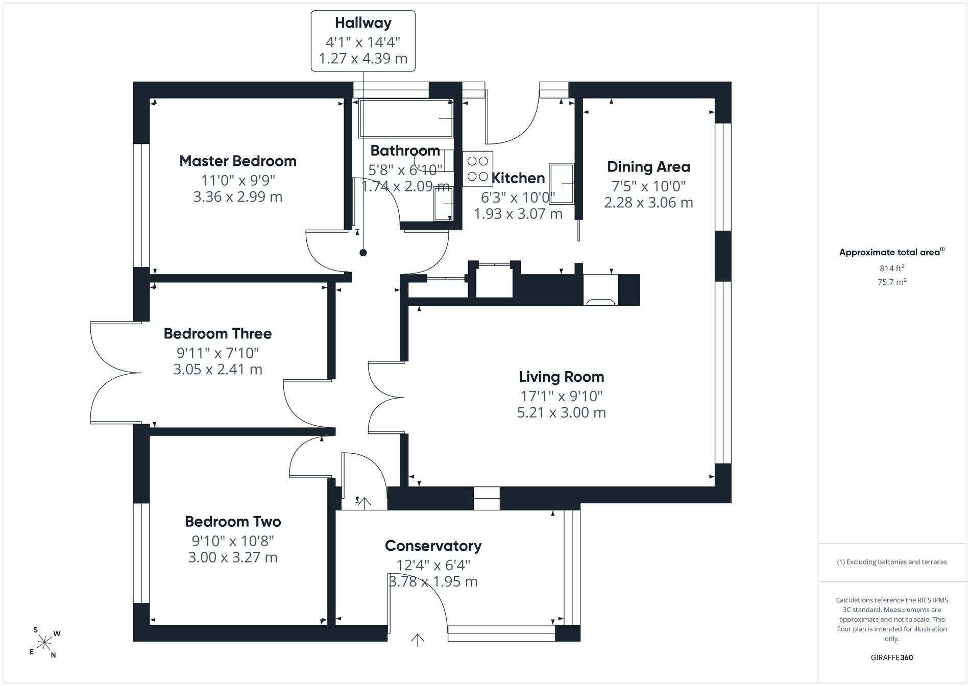 3 bed bungalow for sale in Fairweather Close, Boughton, NG22 - Property floorplan