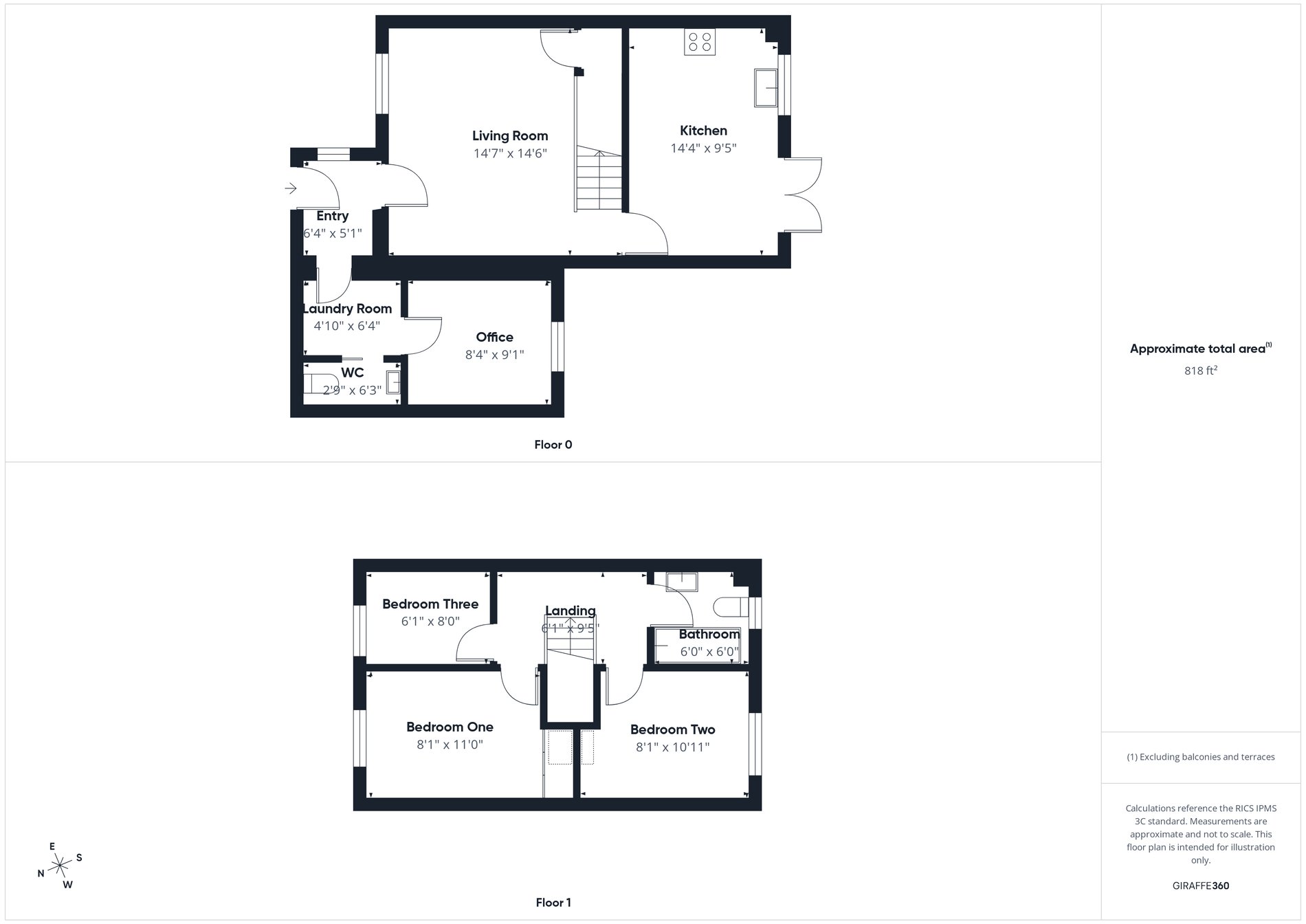3 bed detached house for sale in David Avenue, Bilsthorpe, NG22 - Property floorplan