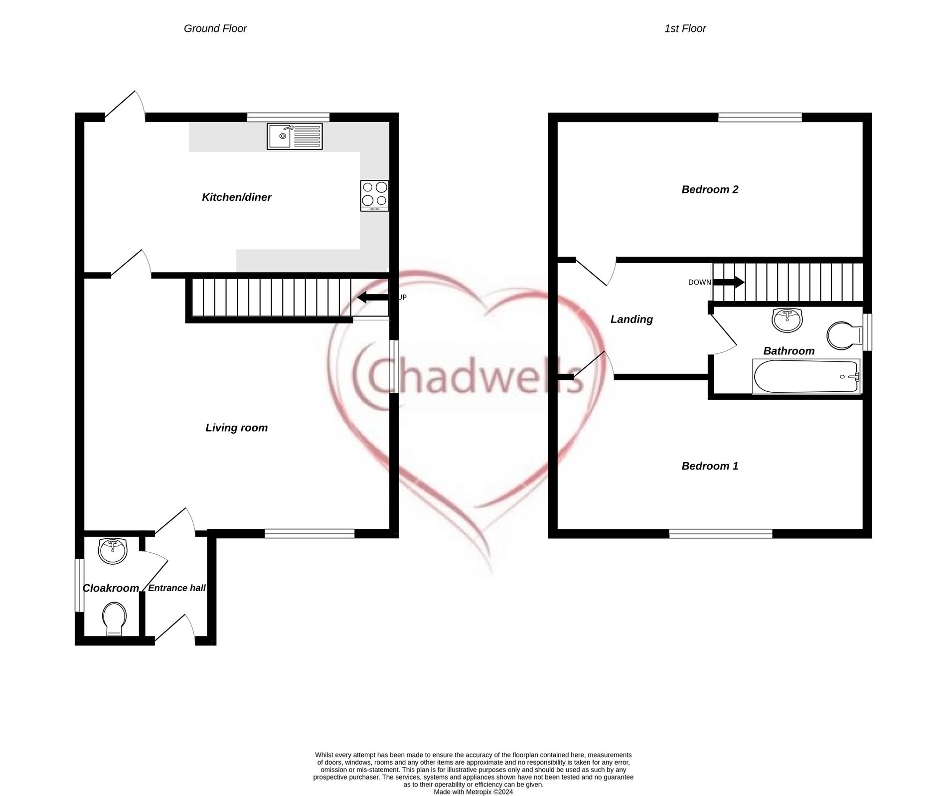 2 bed semi-detached house to rent in Swan Lane, Ollerton, NG22 - Property floorplan