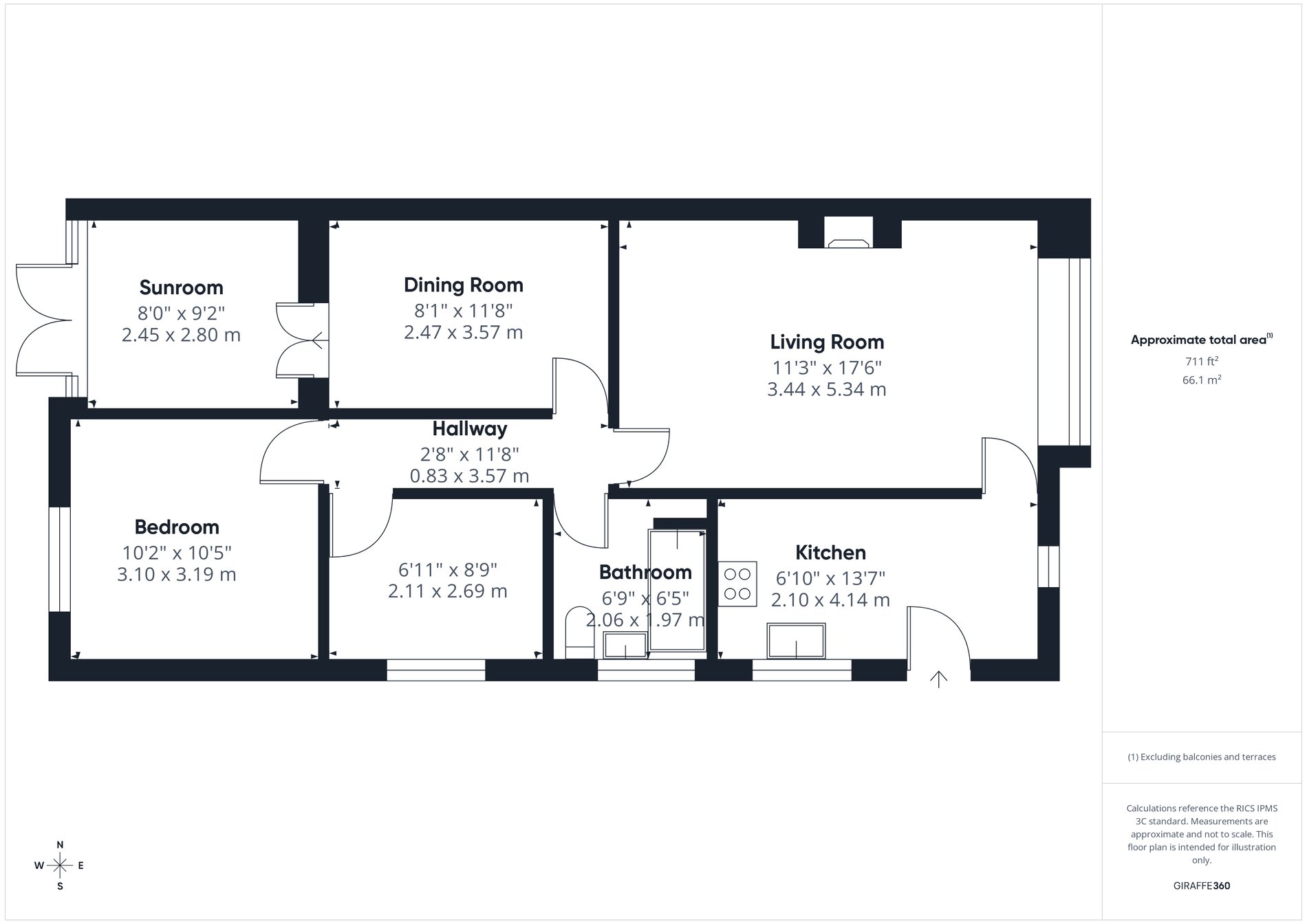 2 bed bungalow for sale in Brackendale Drive, Walesby, NG22 - Property floorplan