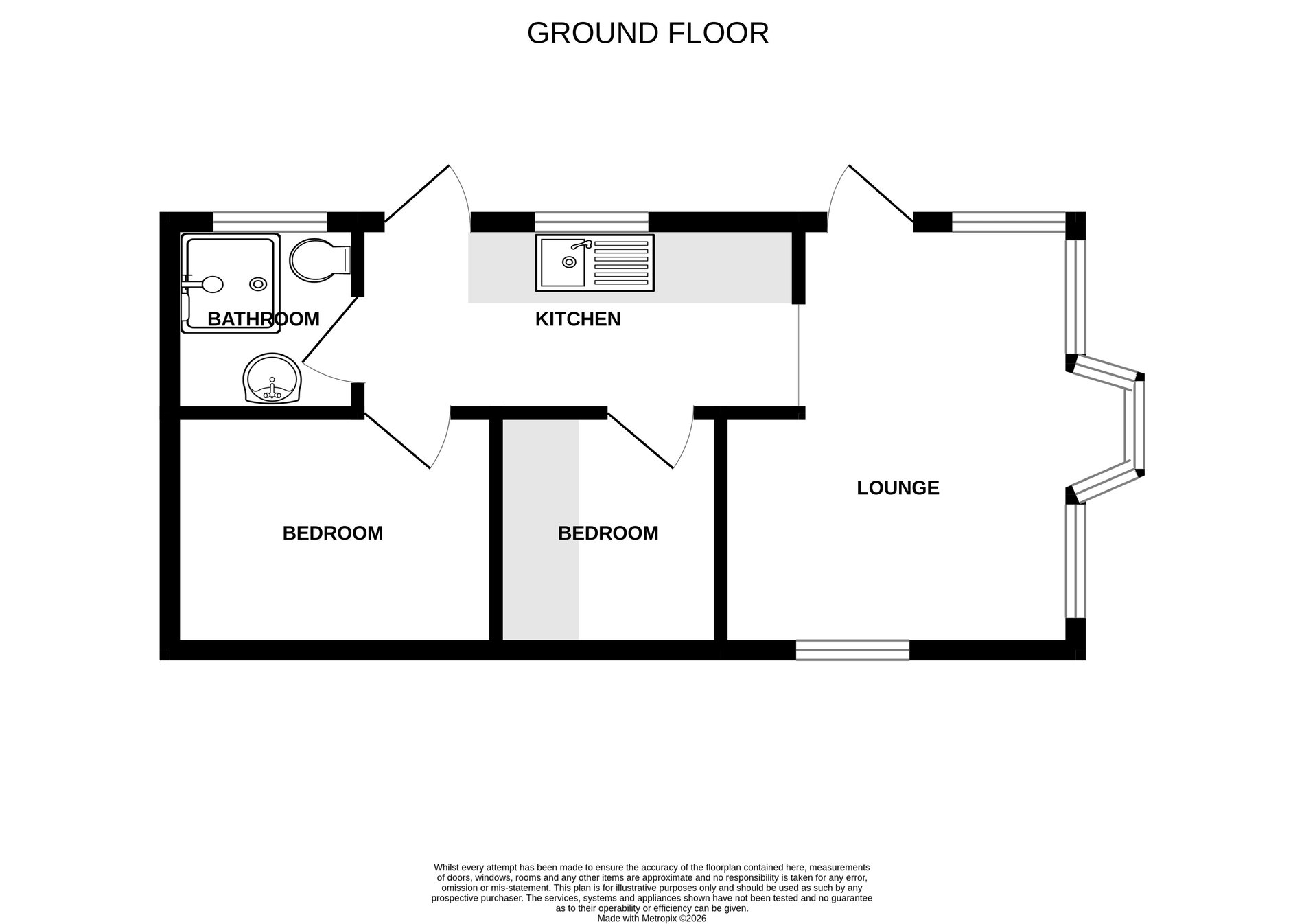 2 bed to rent in Harrow Lane, Boughton, NG22 - Property floorplan