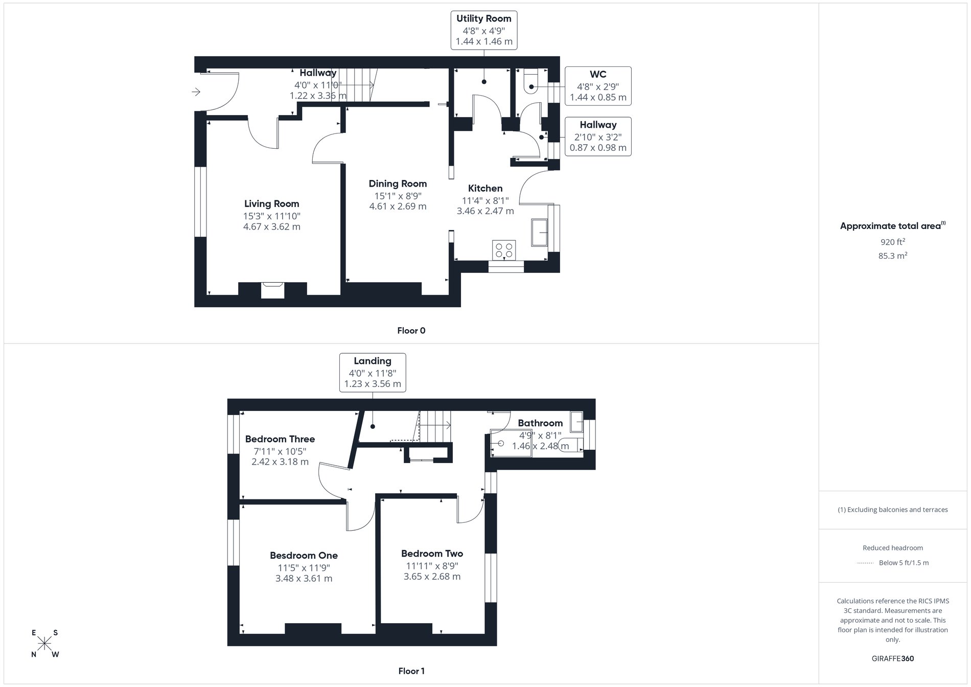 3 bed semi-detached house for sale in Rufford Avenue, New Ollerton, NG22 - Property floorplan