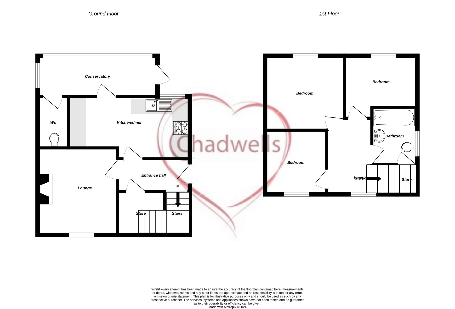 3 bed semi-detached house to rent in Walesby Lane, New Ollerton, NG22 - Property floorplan