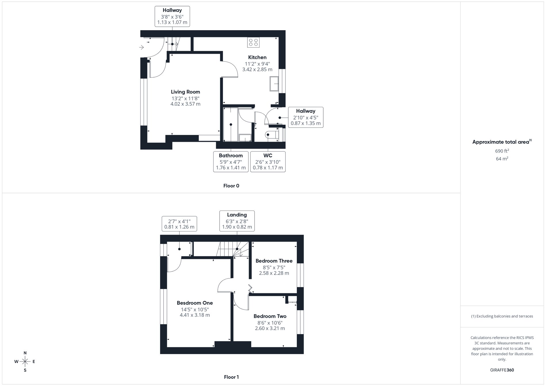 3 bed terraced house for sale in Savile Road, Bilsthorpe, NG22 - Property floorplan