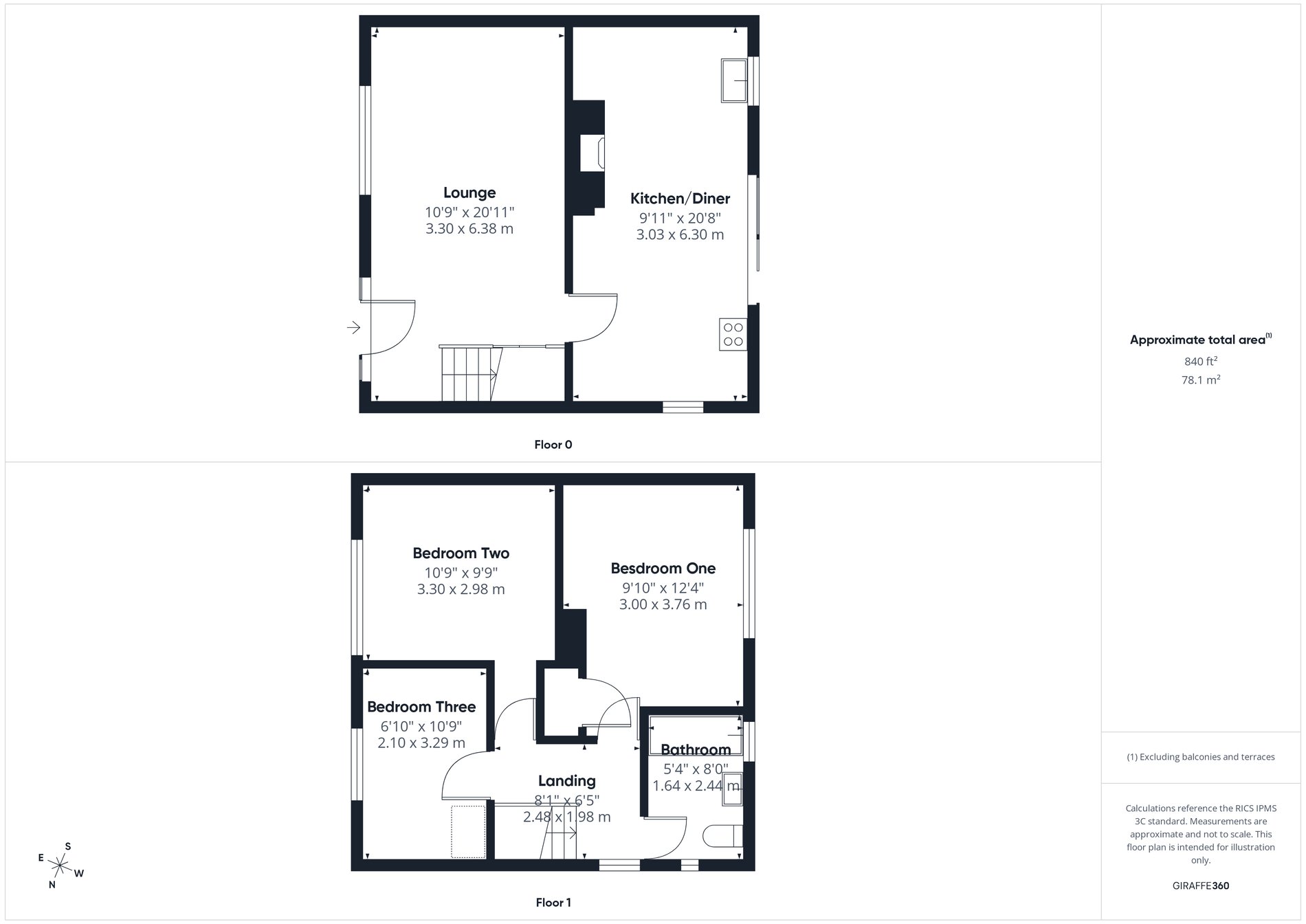 3 bed semi-detached house for sale in Laxton Drive, Meden Vale, NG20 - Property floorplan