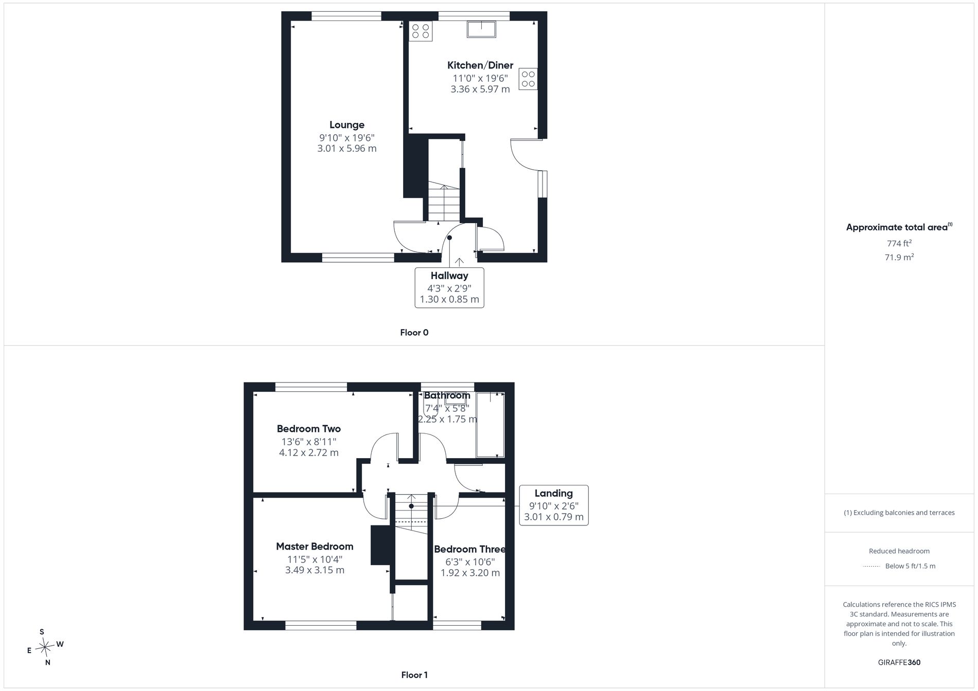 3 bed semi-detached house for sale in Dove Croft, New Ollerton, NG22 - Property floorplan