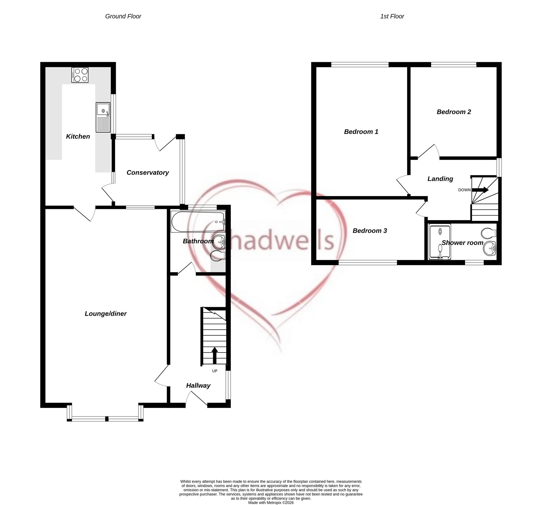 3 bed semi-detached house to rent in Forest Road, New Ollerton, NG22 - Property floorplan