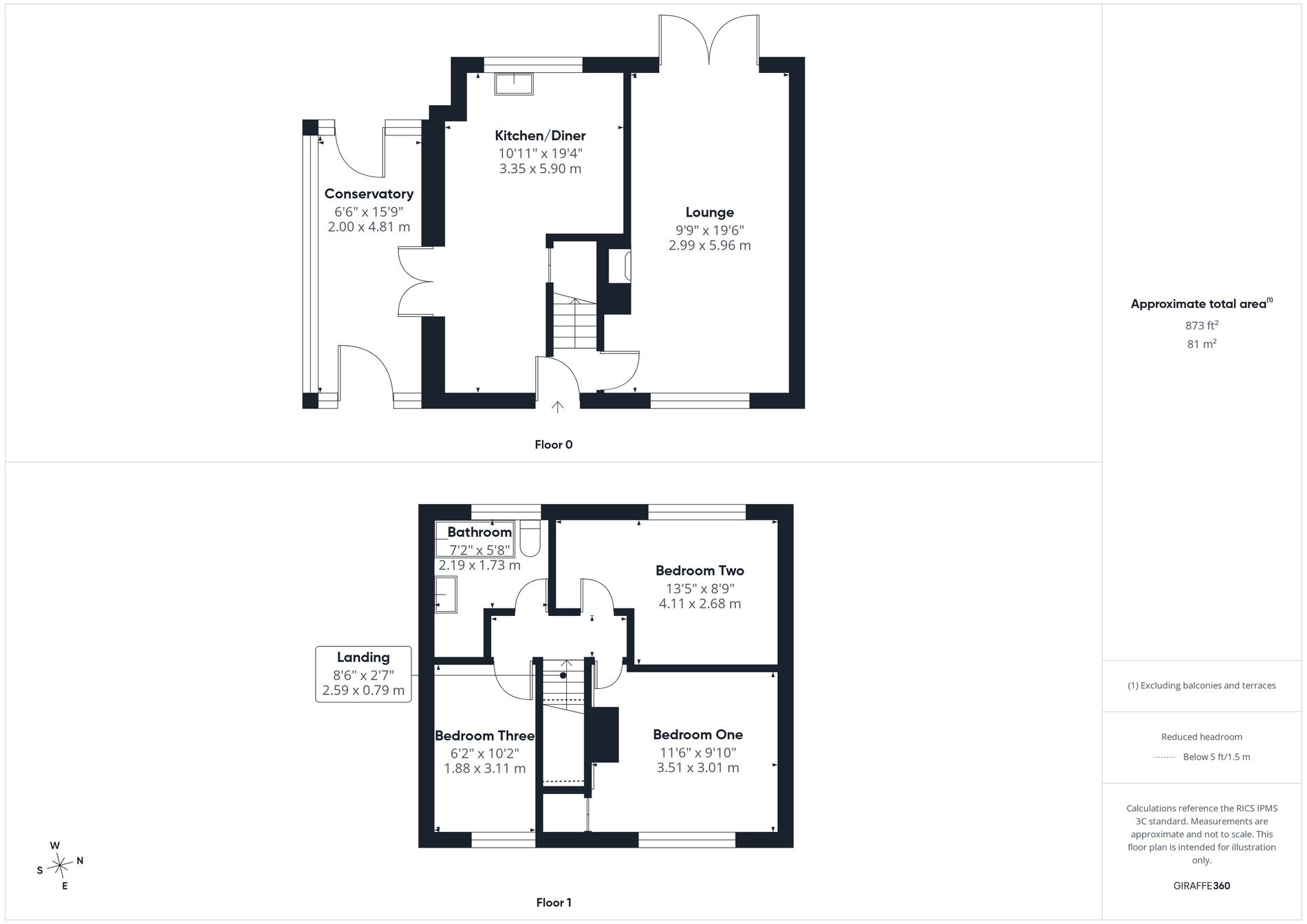 3 bed semi-detached house for sale in Dove Croft, New Ollerton, NG22 - Property floorplan