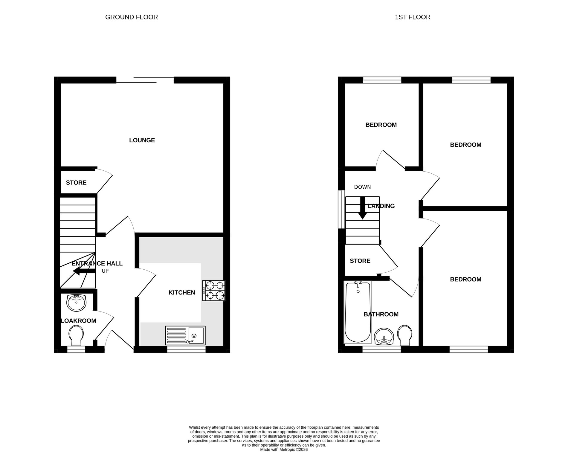 3 bed semi-detached house to rent in Sixth Avenue, Edwinstowe, NG21 - Property floorplan