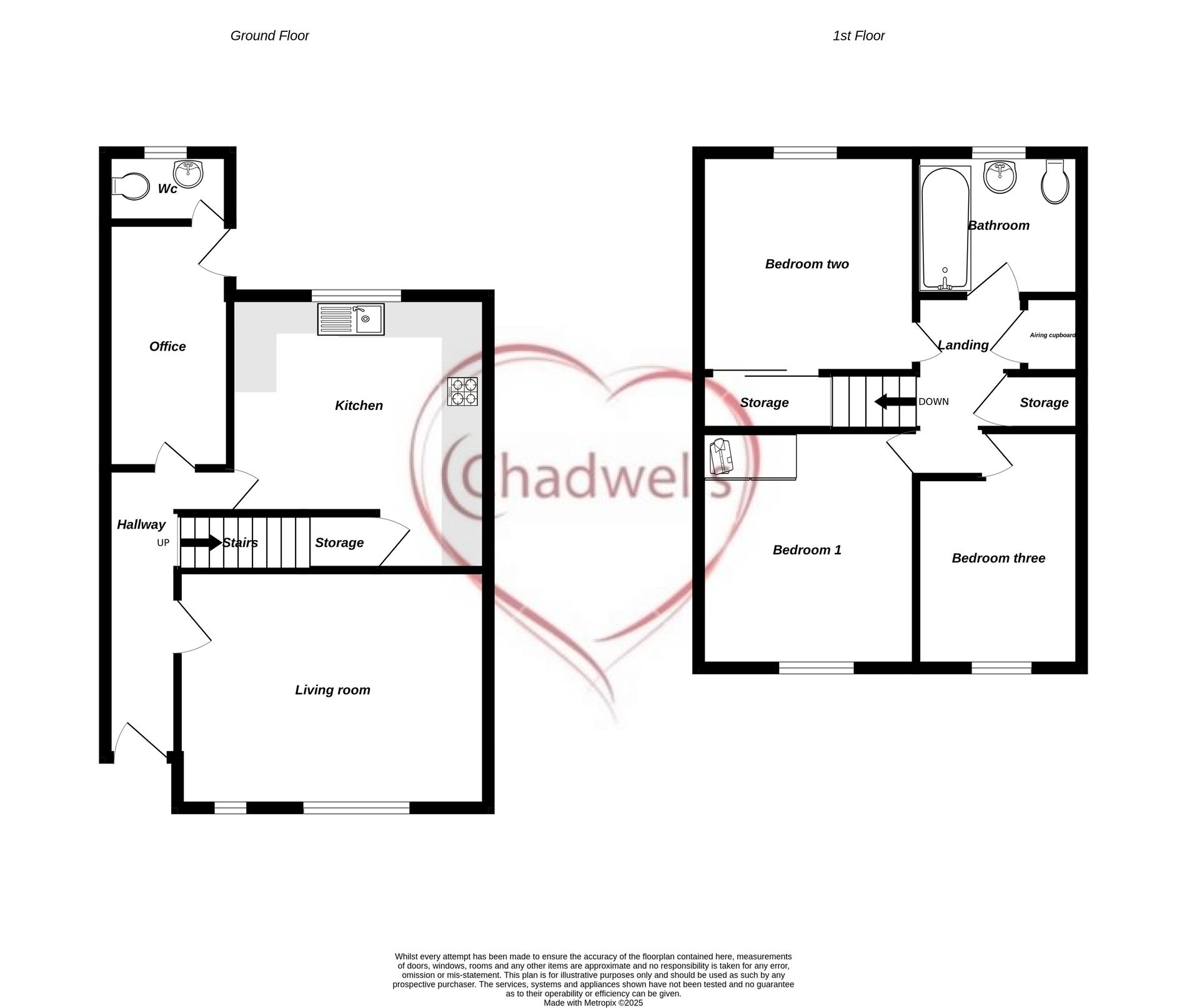 3 bed terraced house for sale in Stuart Avenue, New Ollerton, NG22 - Property floorplan