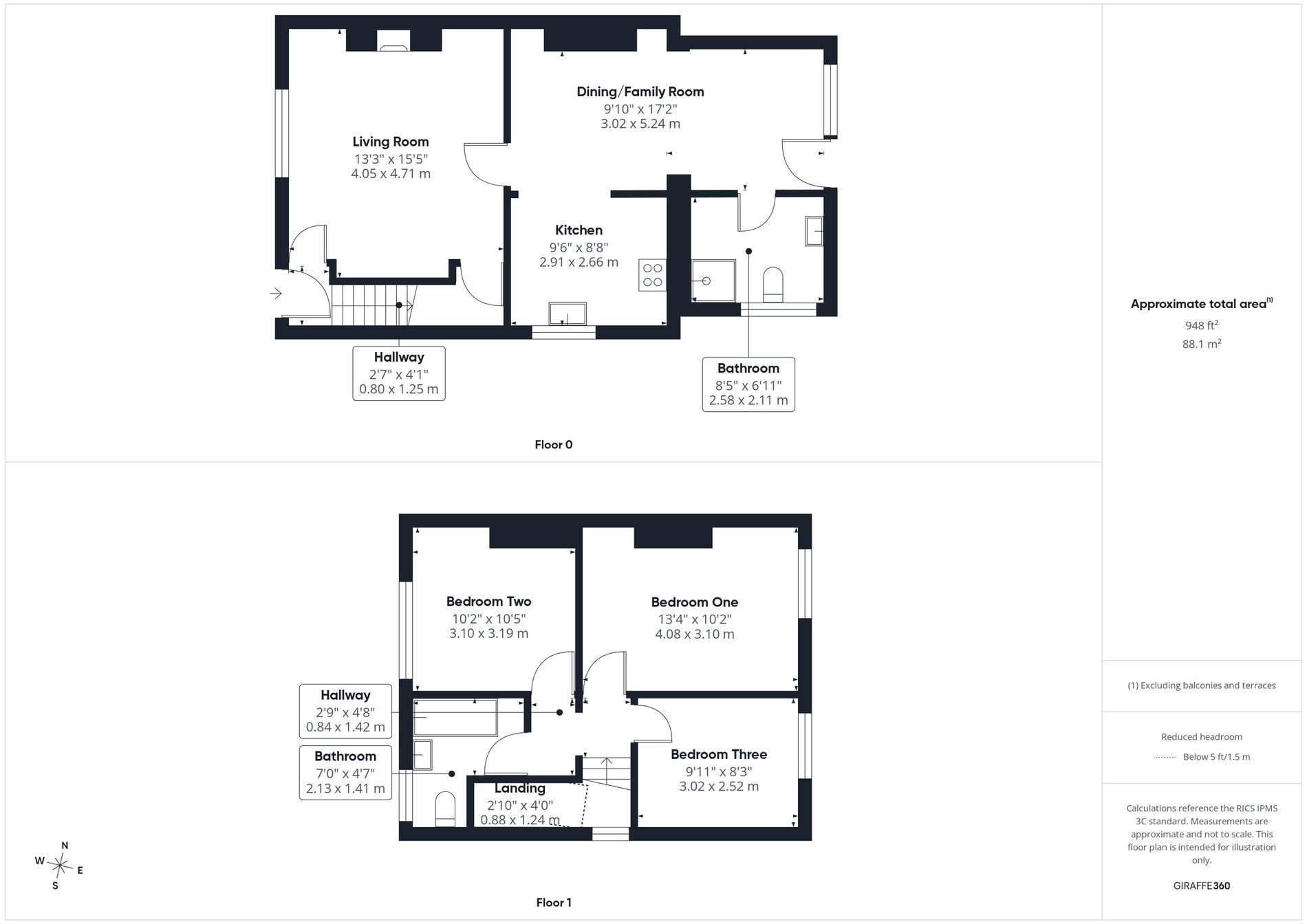3 bed semi-detached house for sale in Whinney Lane, New Ollerton, NG22 - Property floorplan