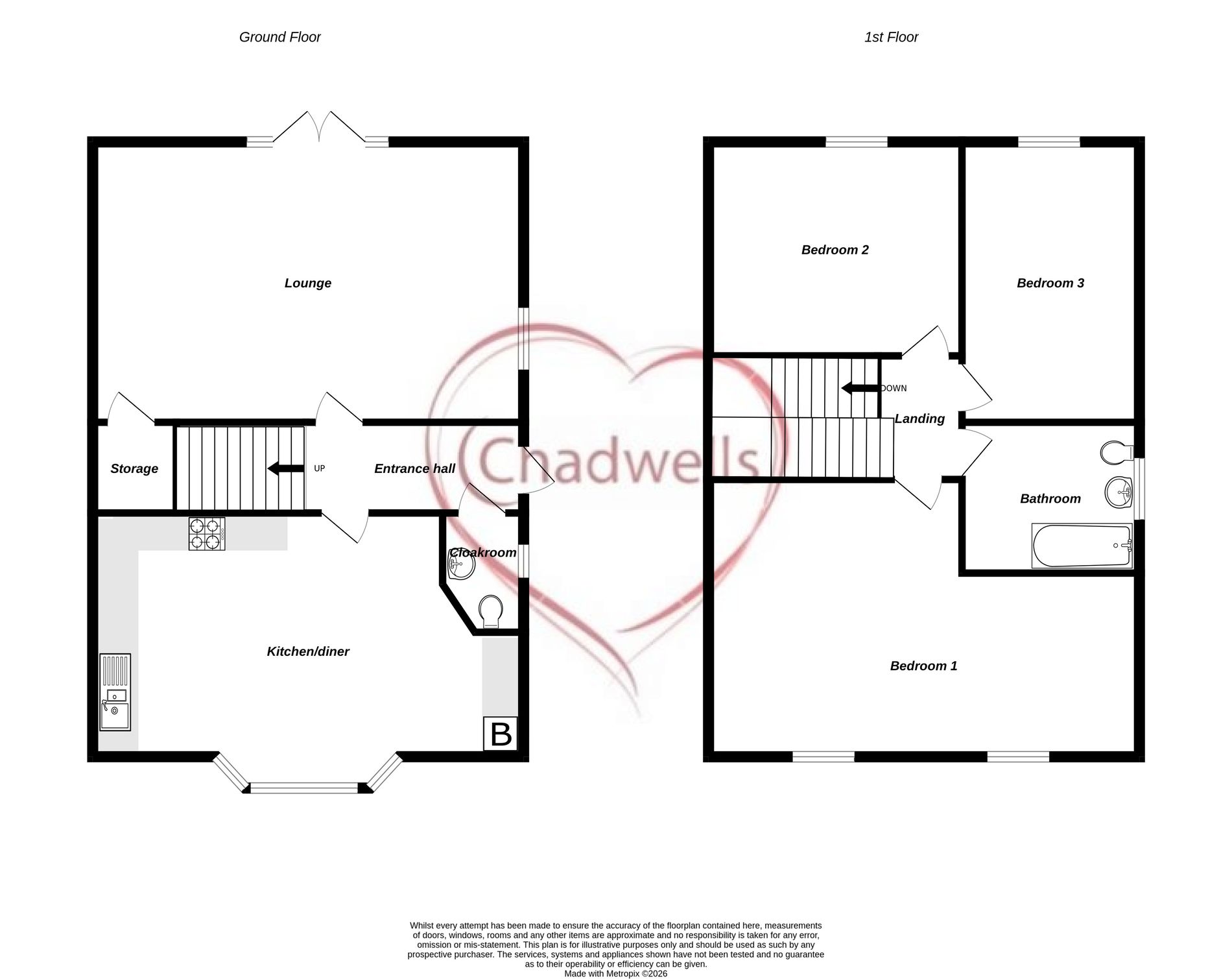 3 bed town house to rent in Guylers Hill Drive, Clipstone Village, NG21 - Property floorplan
