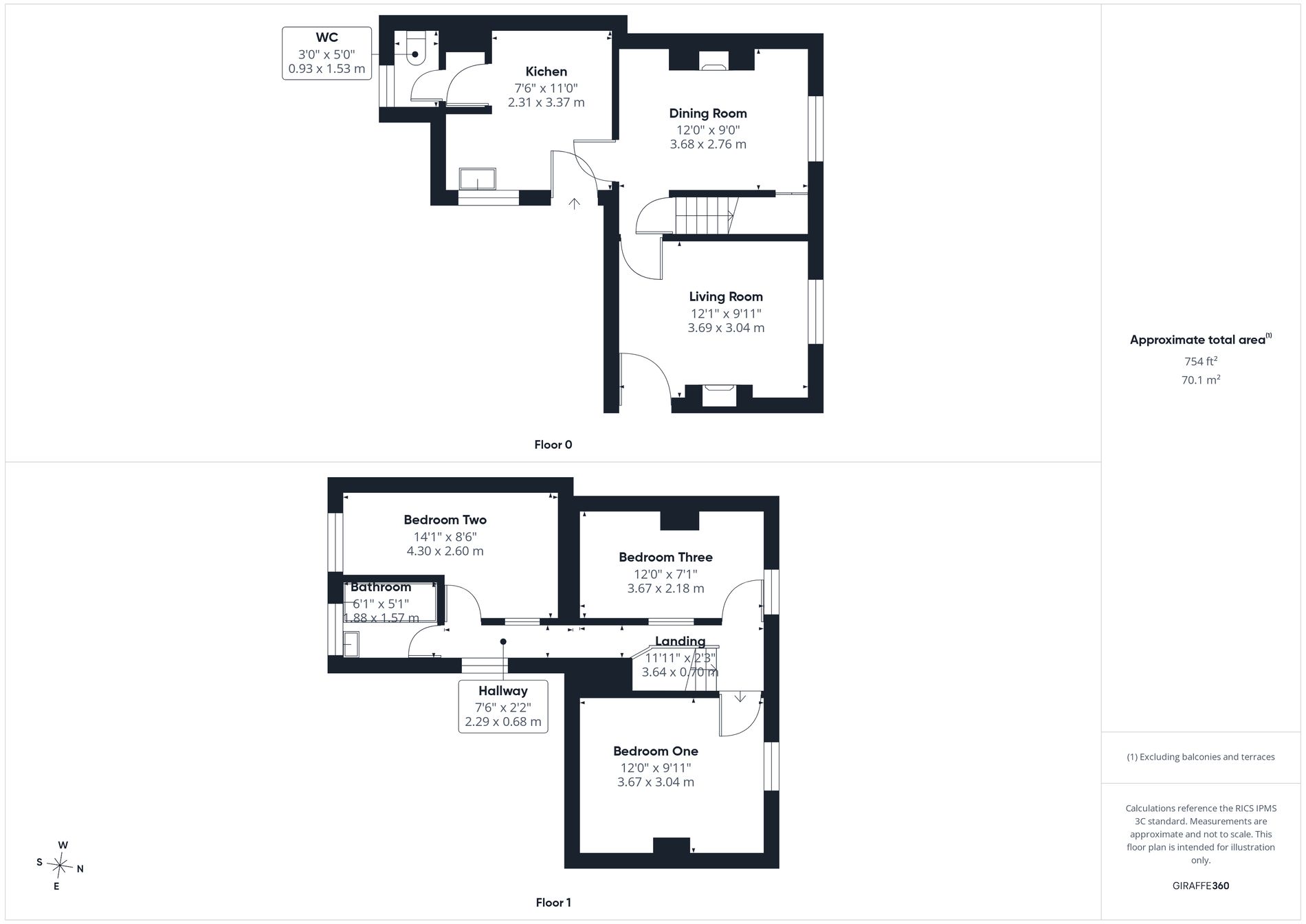3 bed detached house for sale in Weston Road, Egmanton, NG22 - Property floorplan
