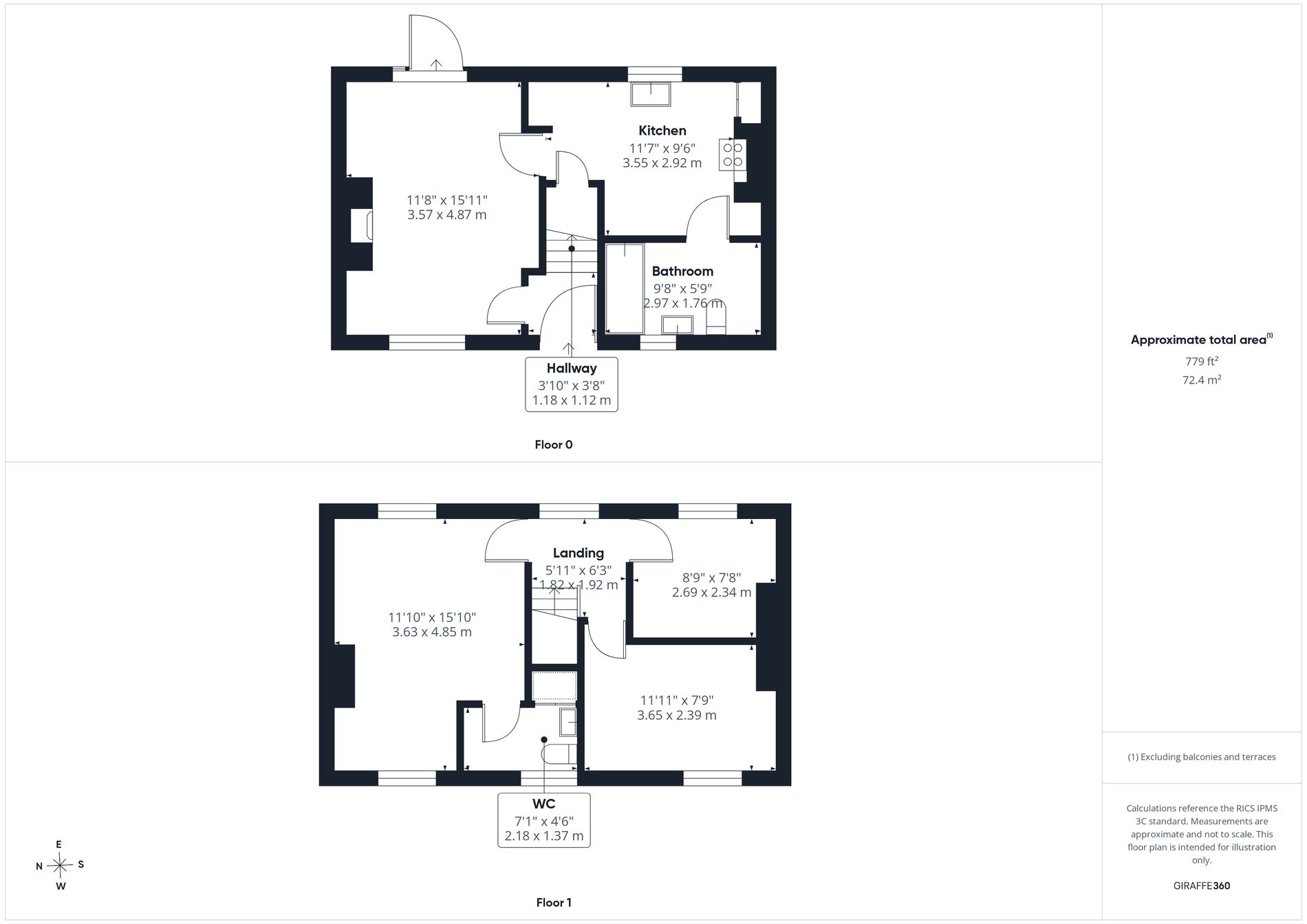 3 bed terraced house for sale in Devonshire Drive, Langwith, NG20 - Property floorplan