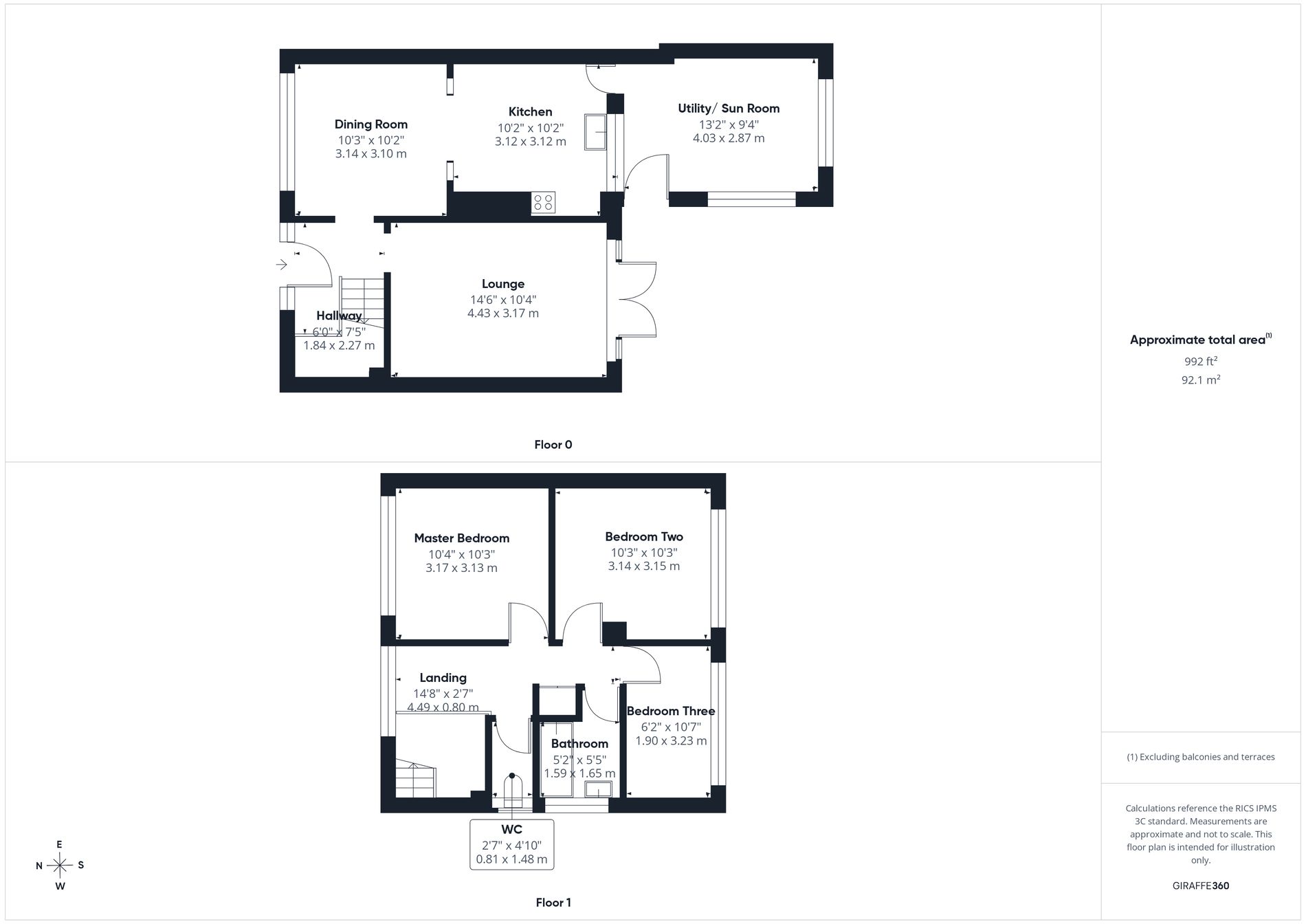 3 bed semi-detached house for sale in Hawthorn Drive, New Ollerton, NG22 - Property floorplan