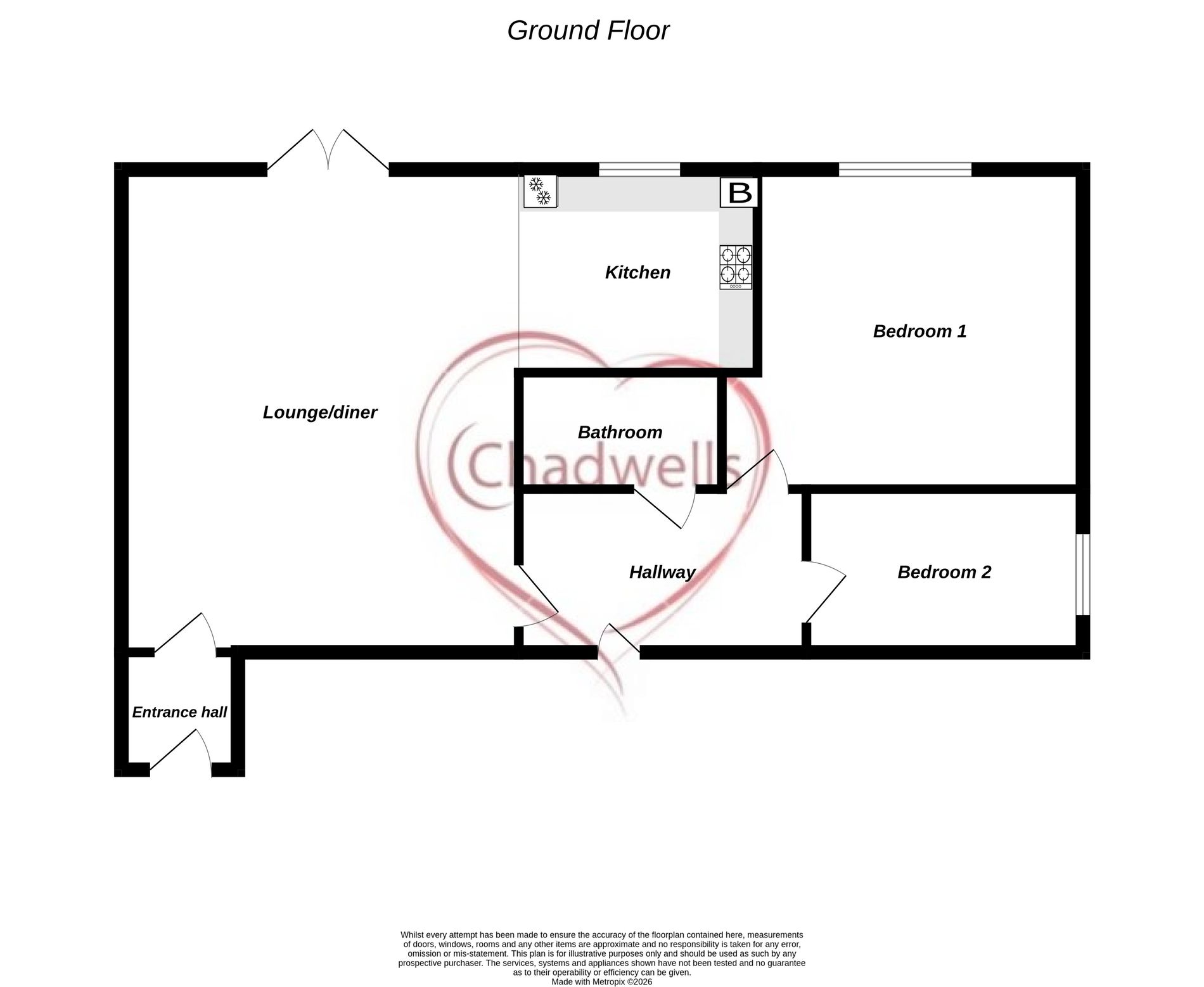 2 bed flat to rent in Freya Road, Ollerton, NG22 - Property floorplan