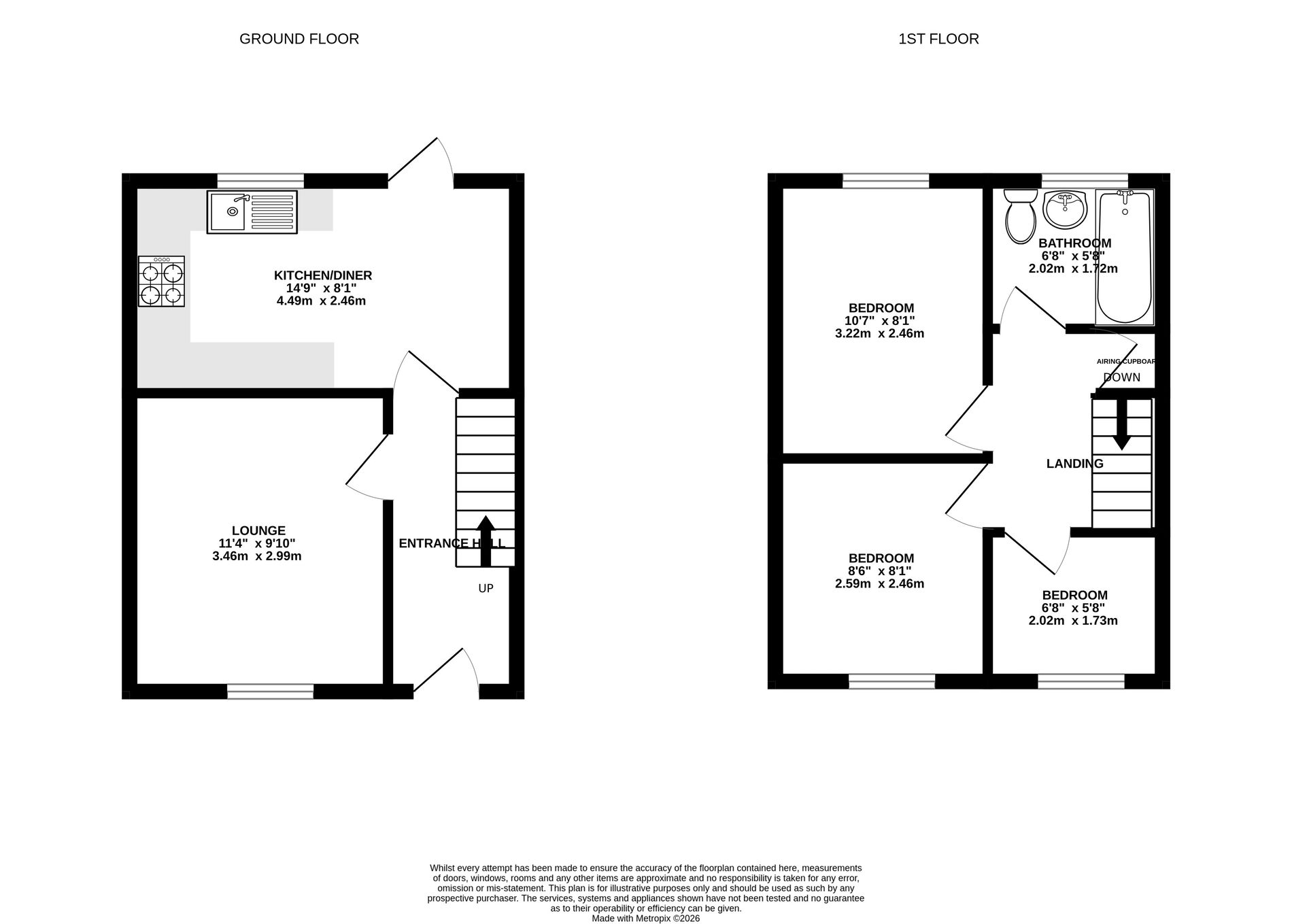 3 bed semi-detached house to rent in Cedar Tree View, Elkesley, DN22 - Property floorplan