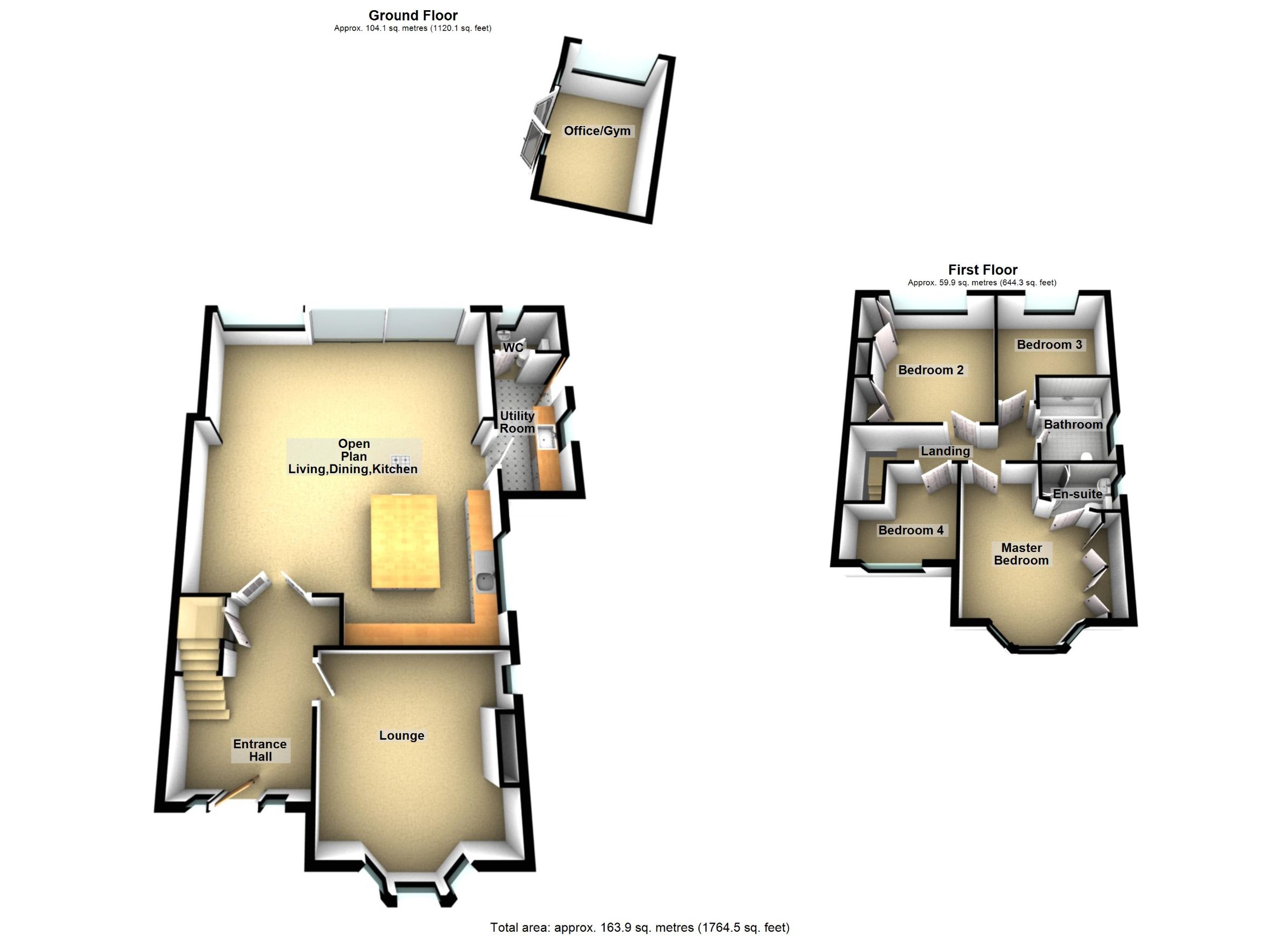 4 bed semi-detached house for sale in The Octagon, Willerby, Hull - Property floorplan