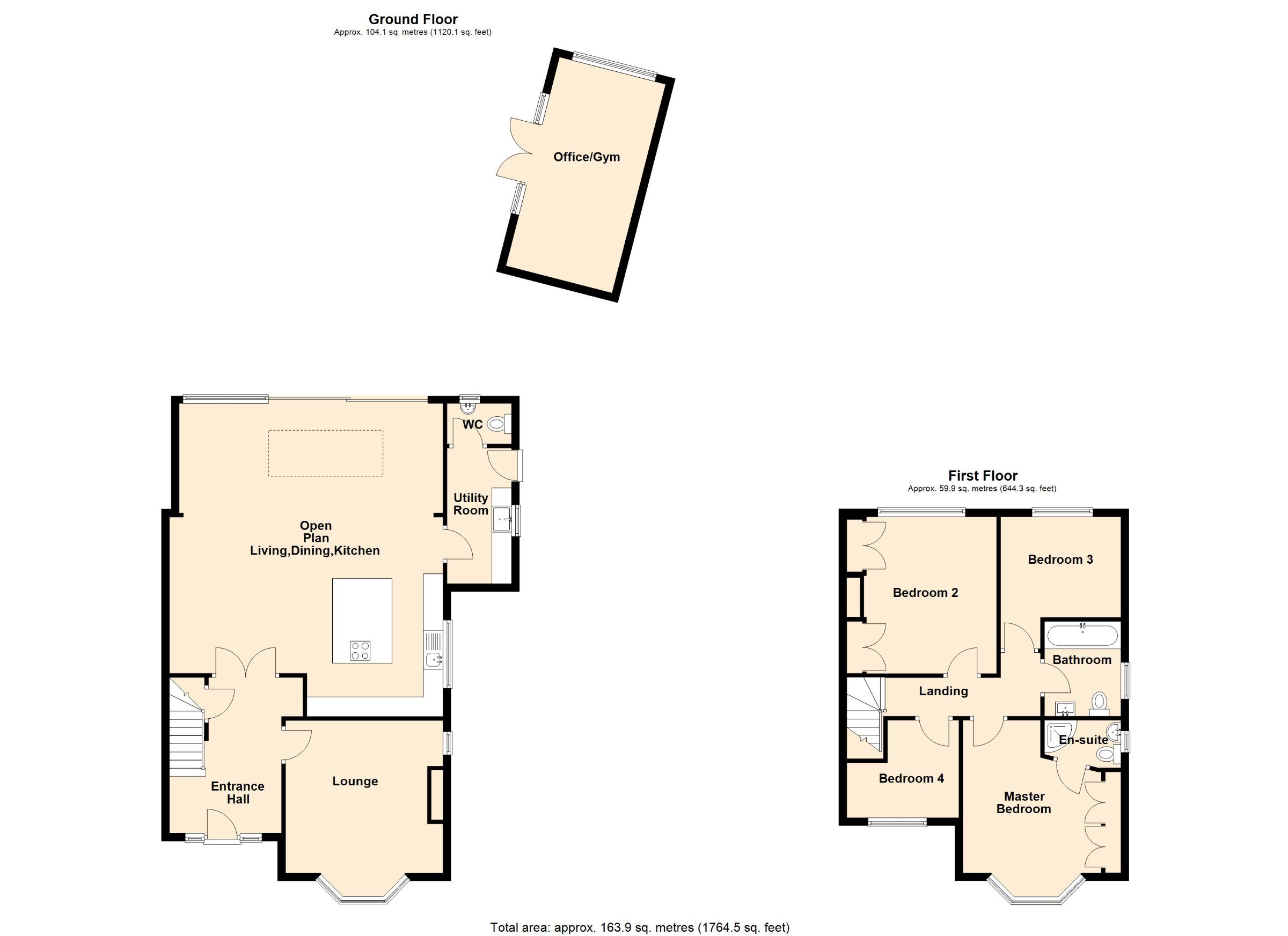 4 bed semi-detached house for sale in The Octagon, Willerby, Hull - Property floorplan