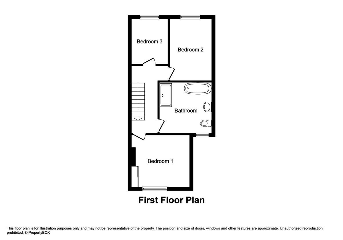 3 bed terraced house for sale in Henry Street, Bargoed - Property floorplan